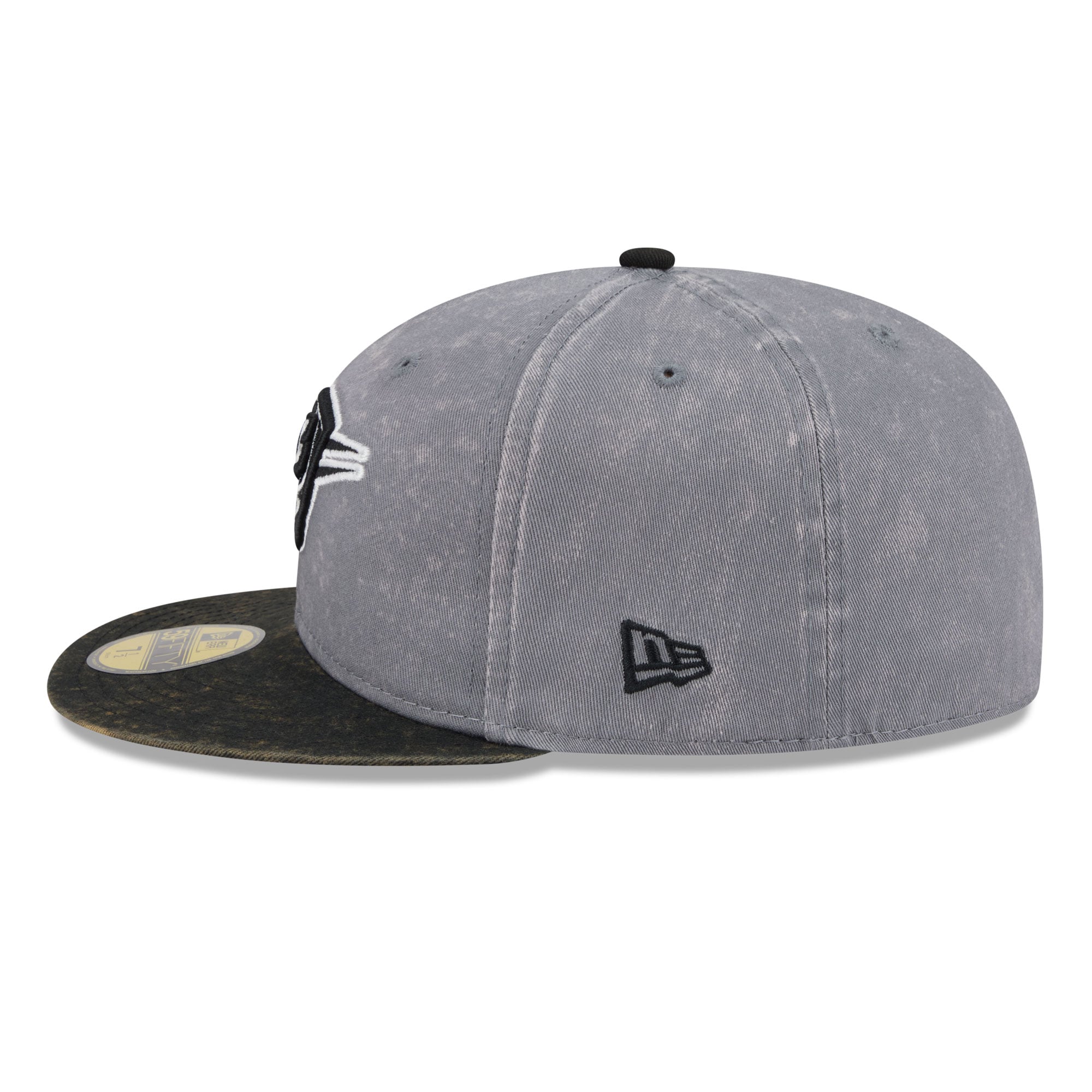 Men's New Era Gray/Black Oklahoma City Thunder Washed 59FIFTY Fitted Hat