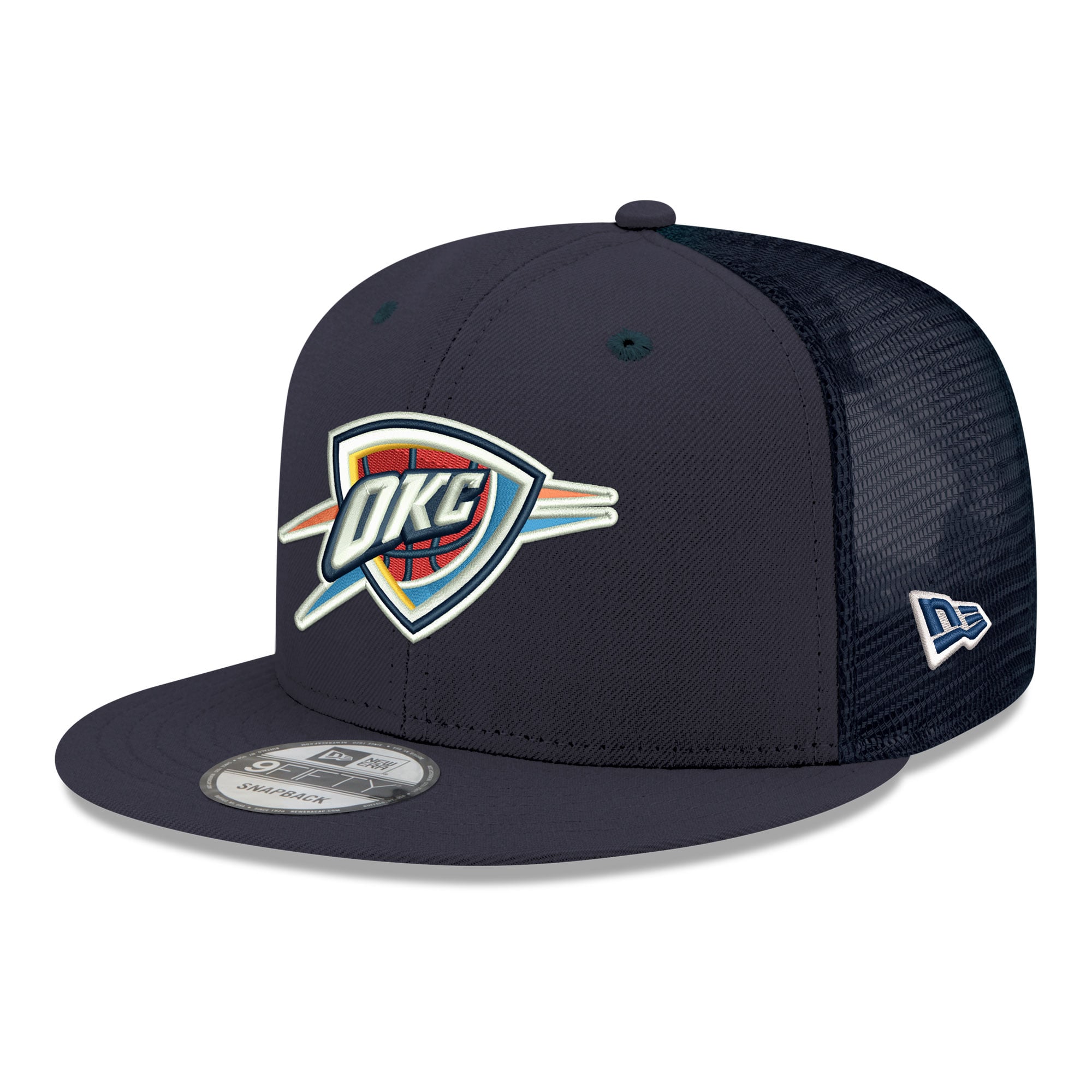 Men's Oklahoma City Thunder New Era Navy Core Logo Meshback 9FIFTY Snapback Hat
