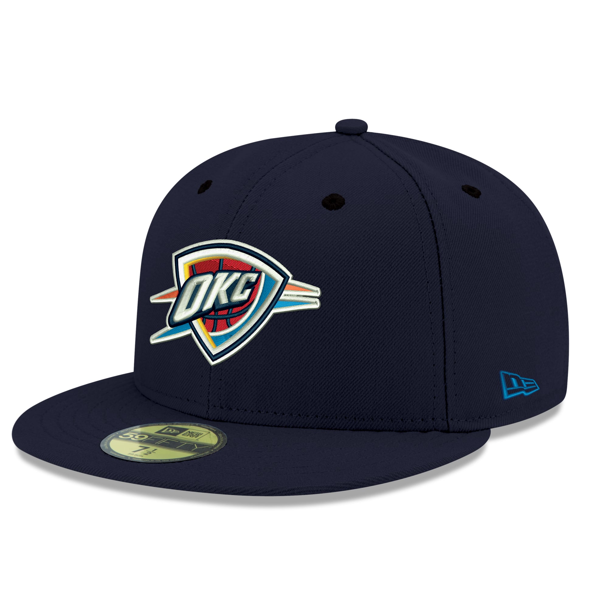 Men's Oklahoma City Thunder New Era Navy Official Team Color 59FIFTY Fitted Hat