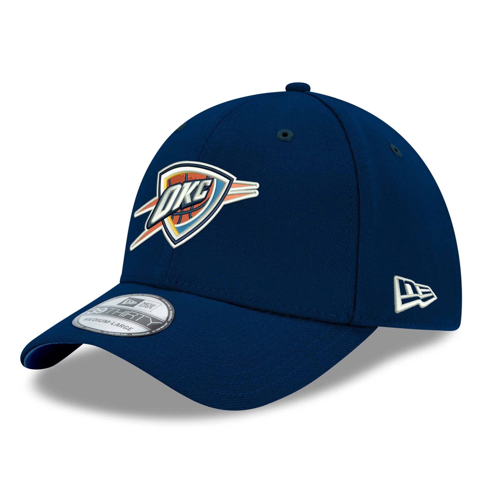 Men's Oklahoma City Thunder New Era Navy Team Classic 39THIRTY Flex Hat