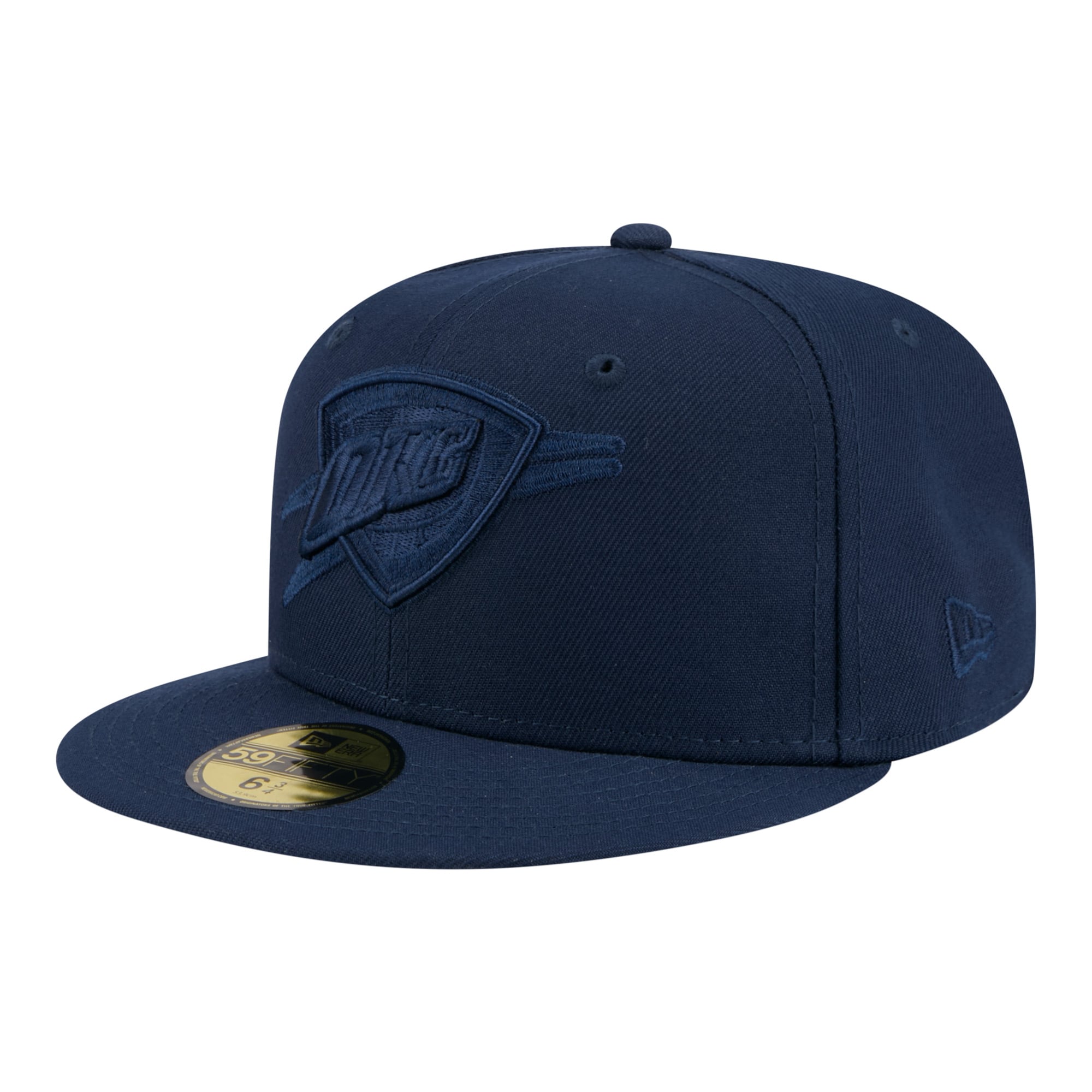 Men's Oklahoma City Thunder New Era Navy Tonal Color Pack 59FIFTY Fitted Hat