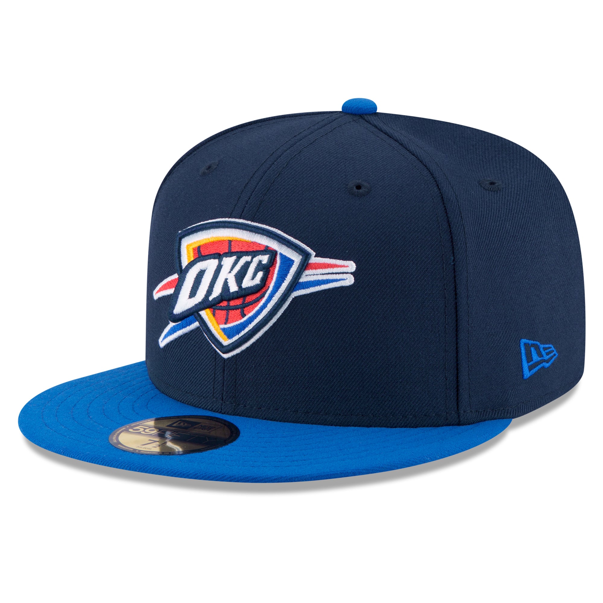 Men's Oklahoma City Thunder New Era Navy/Royal Official Team Color 2Tone 59FIFTY Fitted Hat