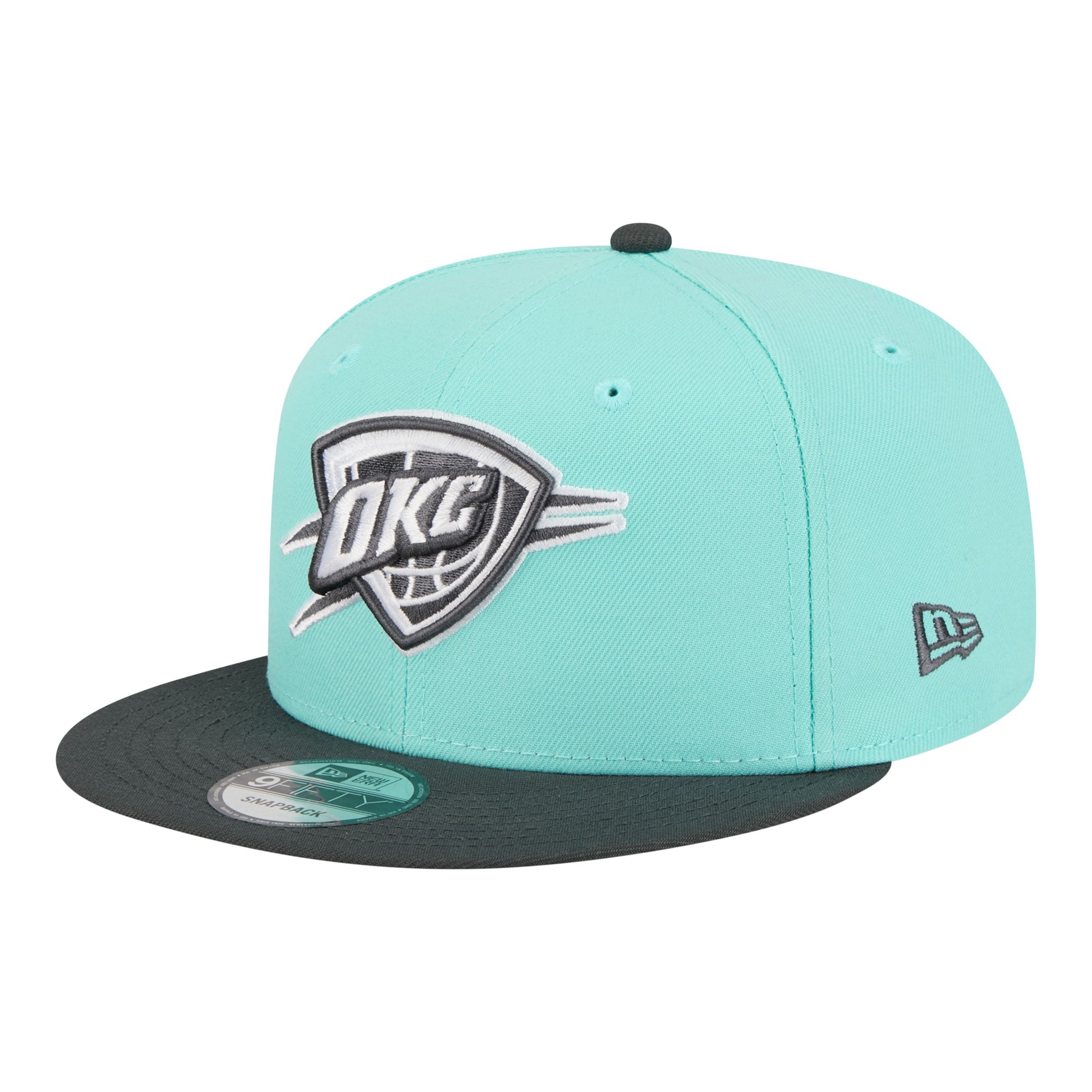 Men's Oklahoma City Thunder New Era Turquoise/Charcoal Color Pack Two-Tone 9FIFTY Snapback Hat