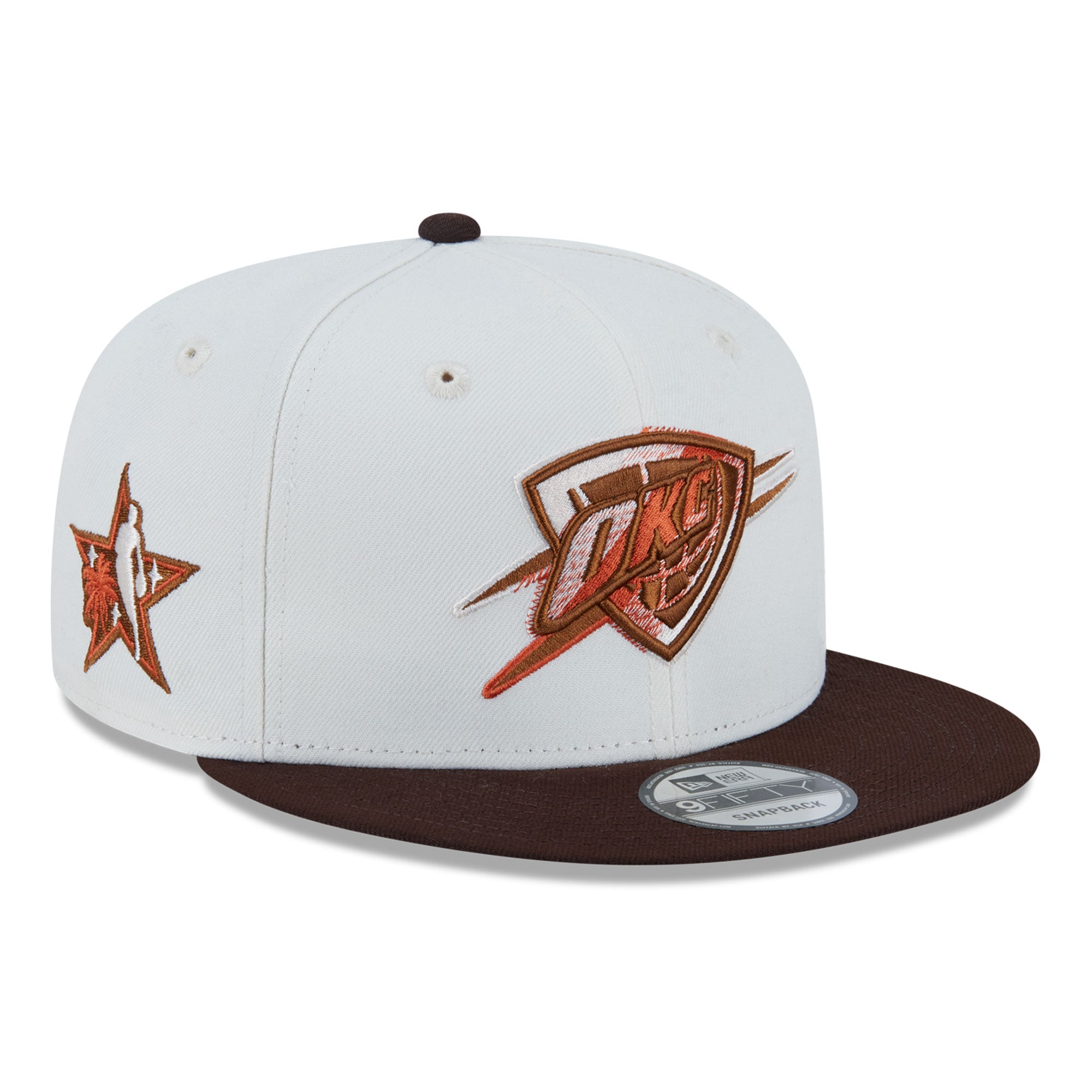 Men's Oklahoma City Thunder  New Era White Pumpkin Spice 9FIFTY Snapback Hat