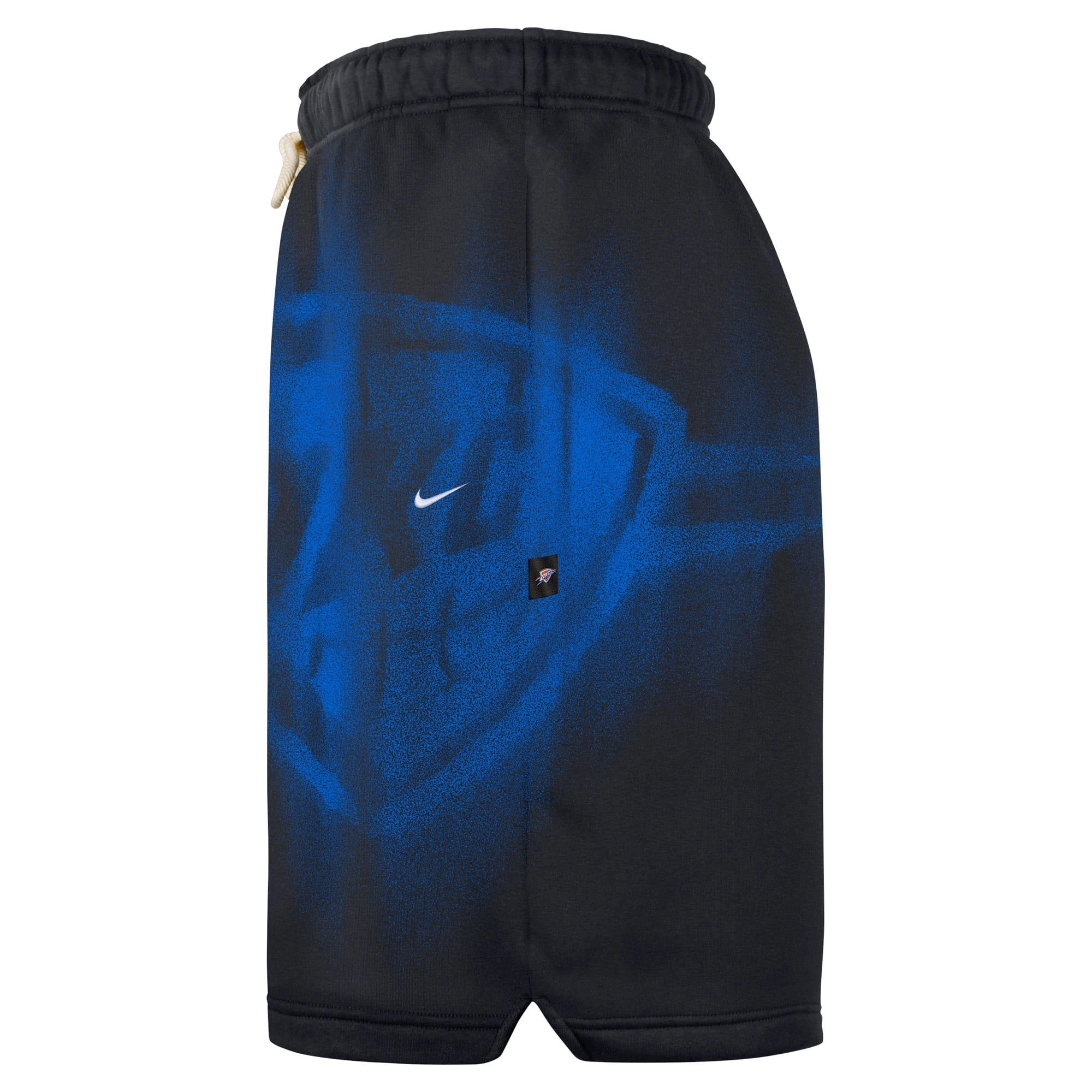 Short de sport Nike Icon en polaire noire pour homme, modèle Standard Issue 2026 Oklahoma City Thunder.