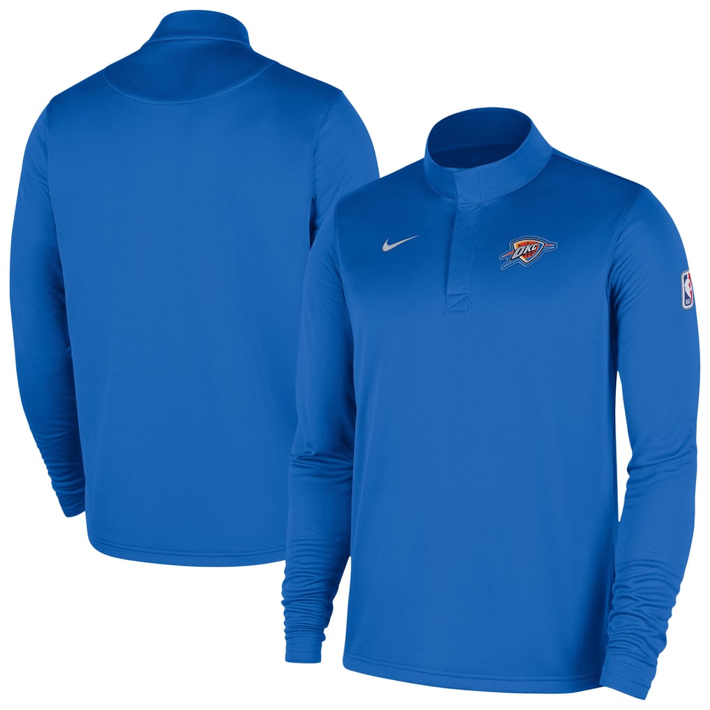 Oklahoma City Thunder Nike Authentic Coaches Quarter-Zip Dri-FIT Top - Blue
