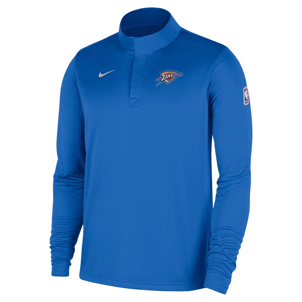 Oklahoma City Thunder Nike Authentic Coaches Quarter-Zip Dri-FIT Top - Blue