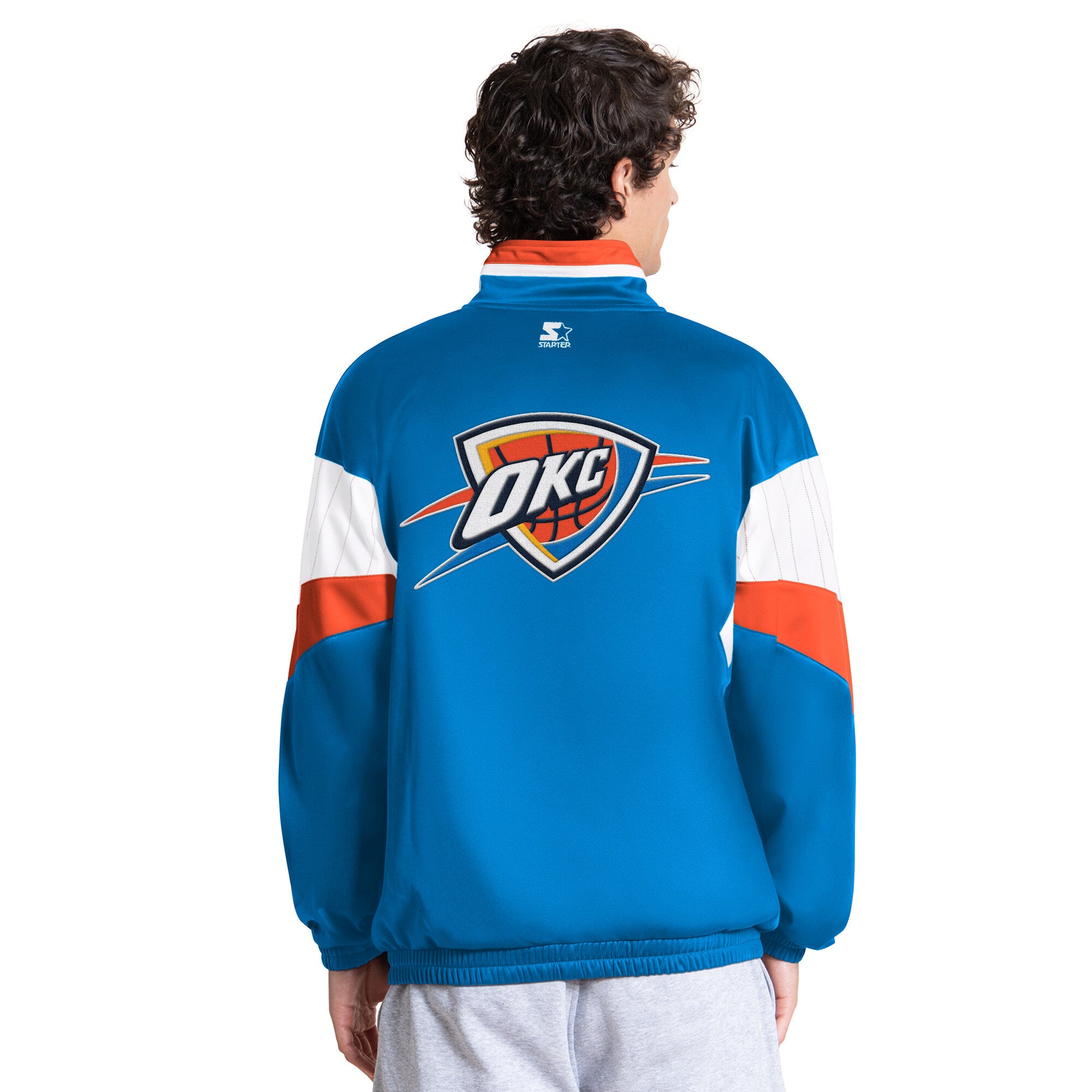 Veste de survêtement zippée Starter Blue Oklahoma City Thunder Legacy pour homme