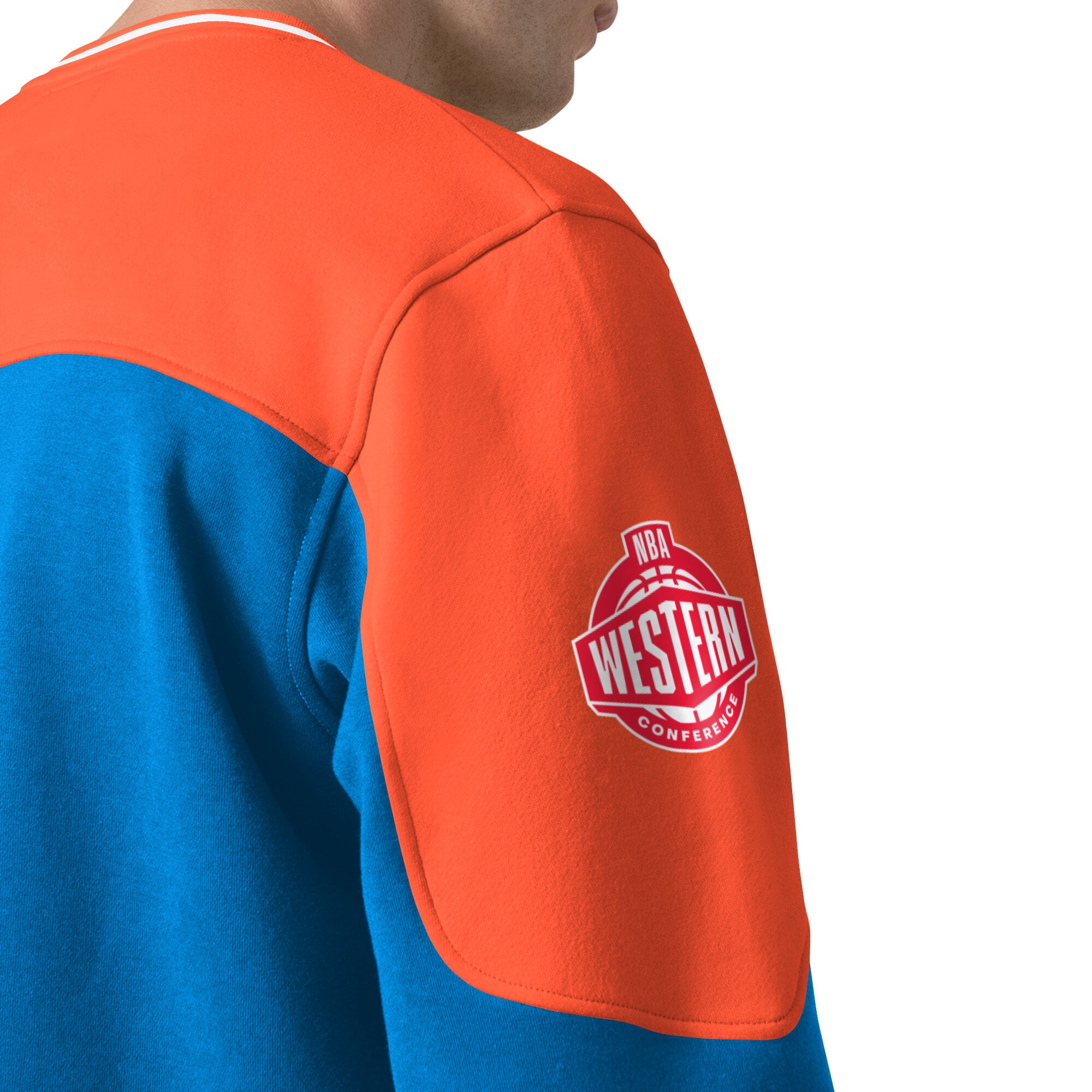 T-shirt à manches longues et col en V Starter Blue Oklahoma City Thunder pour homme