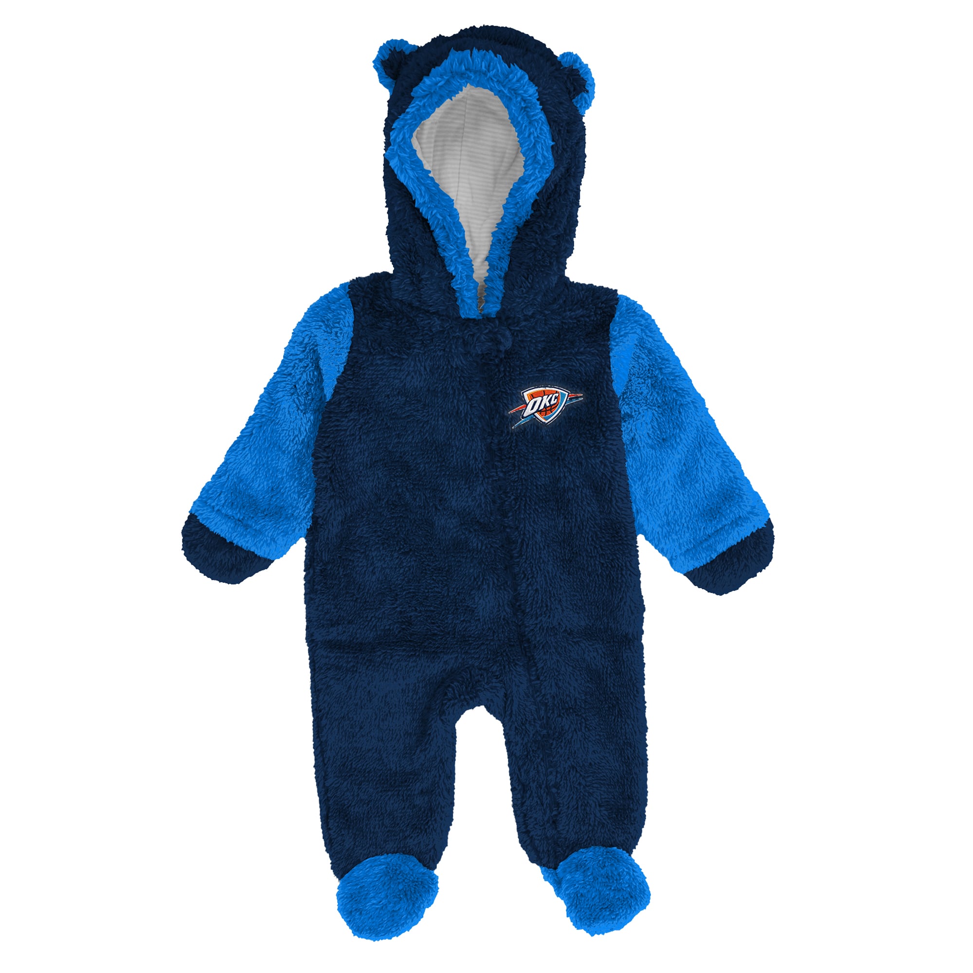 Grenouillère polaire zippée Outerstuff bleu marine Oklahoma City Thunder pour nouveau-né et nourrisson