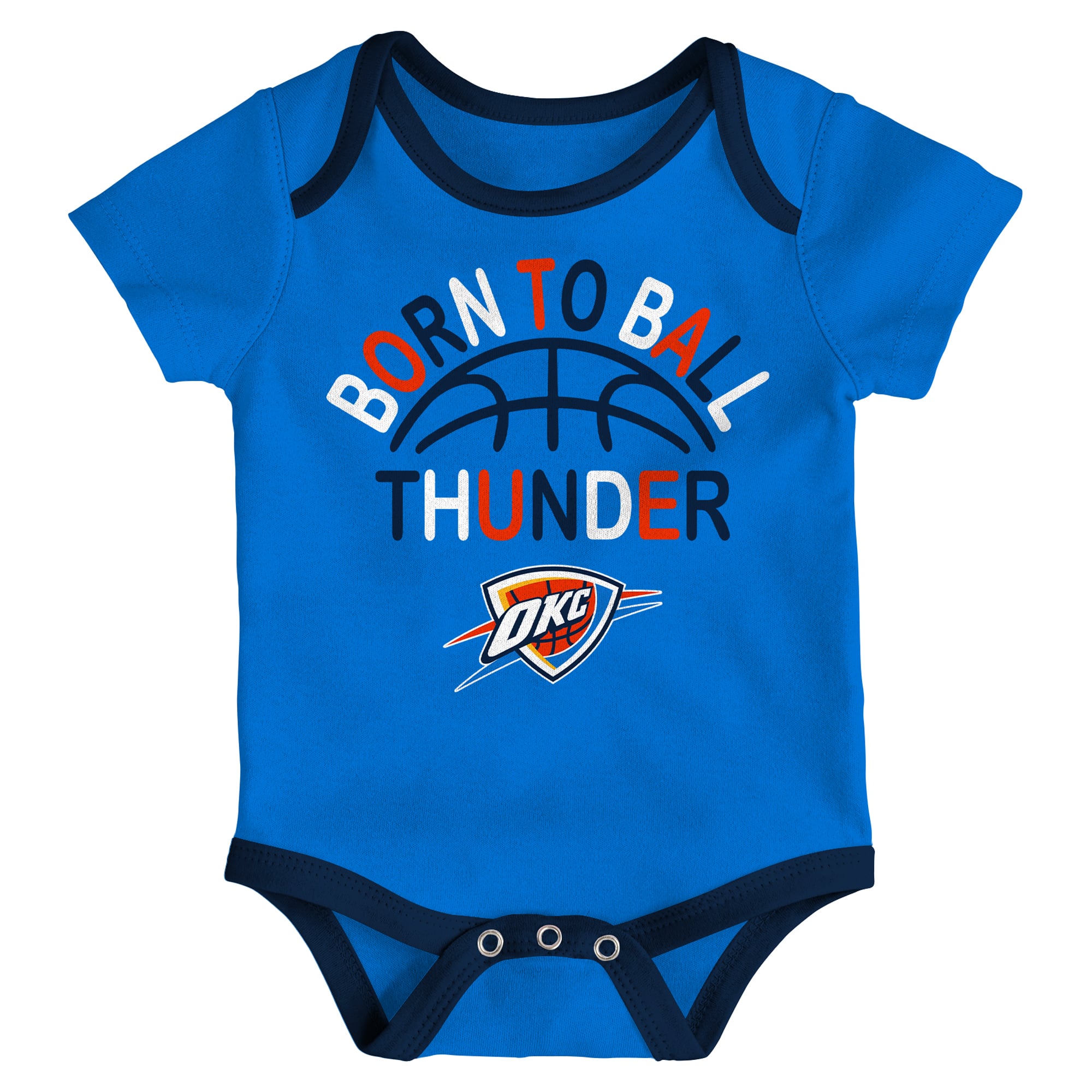 Ensemble de 3 bodies Outerstuff Oklahoma City Thunder Born To Ball pour nouveau-nés et nourrissons