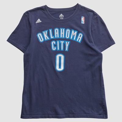 Oklahoma City Thunder Adidas 2010s T-shirt - Navy - XS by Fanatics Real Vintage