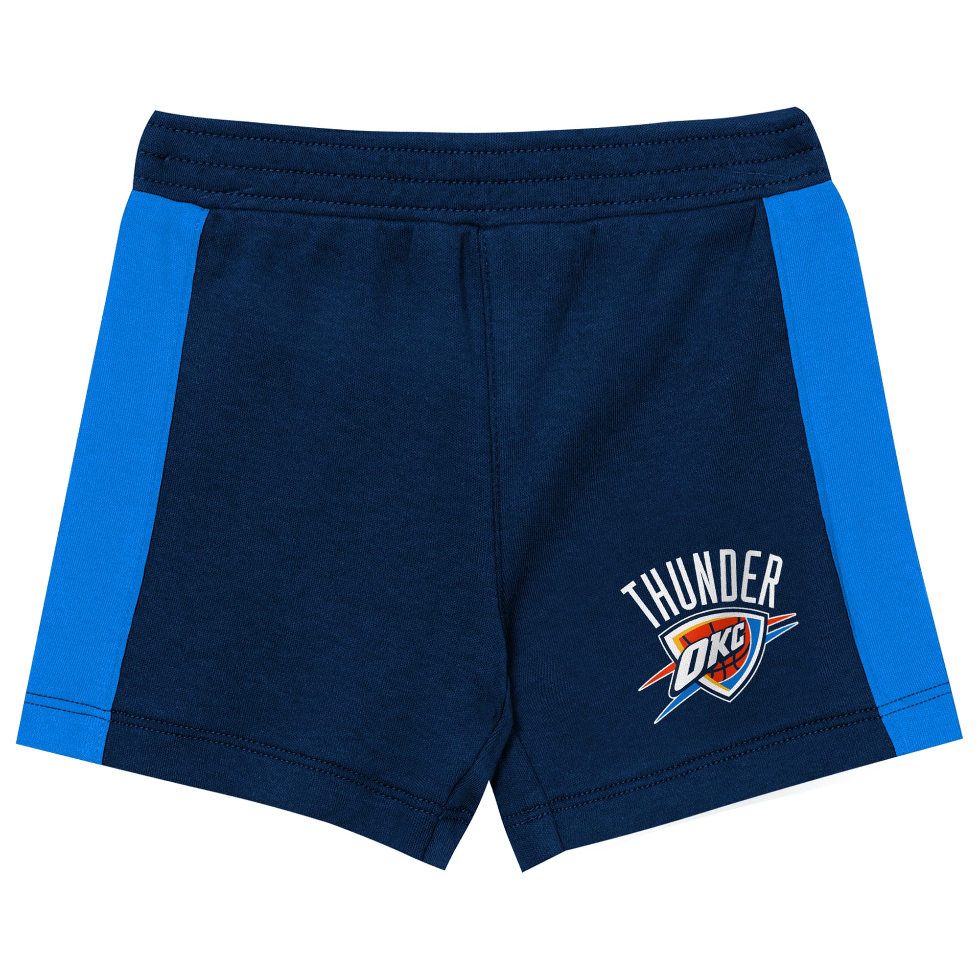 Toddler Outerstuff Navy Oklahoma City Thunder Get Back Short Sleeve Hoodie & Shorts Two-Pack Set