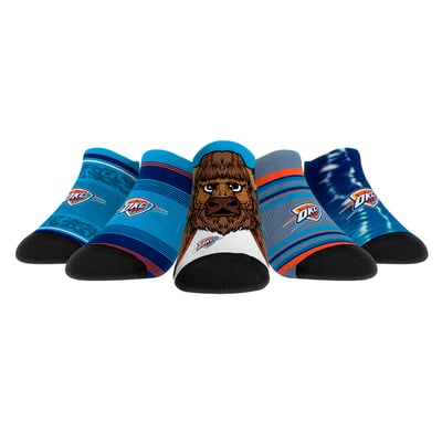  Oklahoma City Thunder Rock Em Unisex Super Fan 5-Pack Low-Cut Socks - 