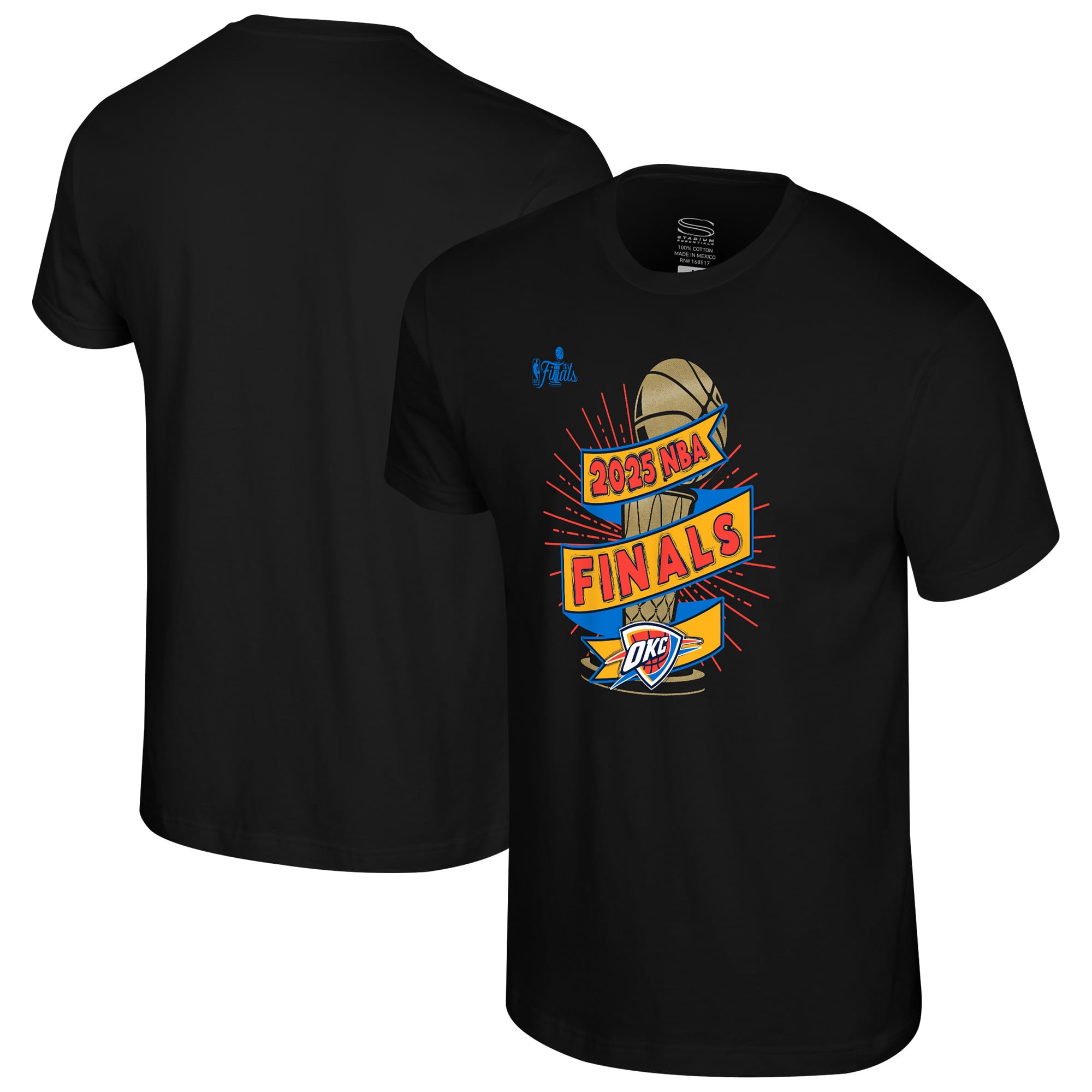 Unisex Stadium Essentials  Black Oklahoma City Thunder 2025 NBA Finals Clutch T-Shirt