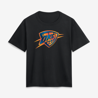 Oklahoma City Thunder Women's Metallic Mascot T-Shirt - Black