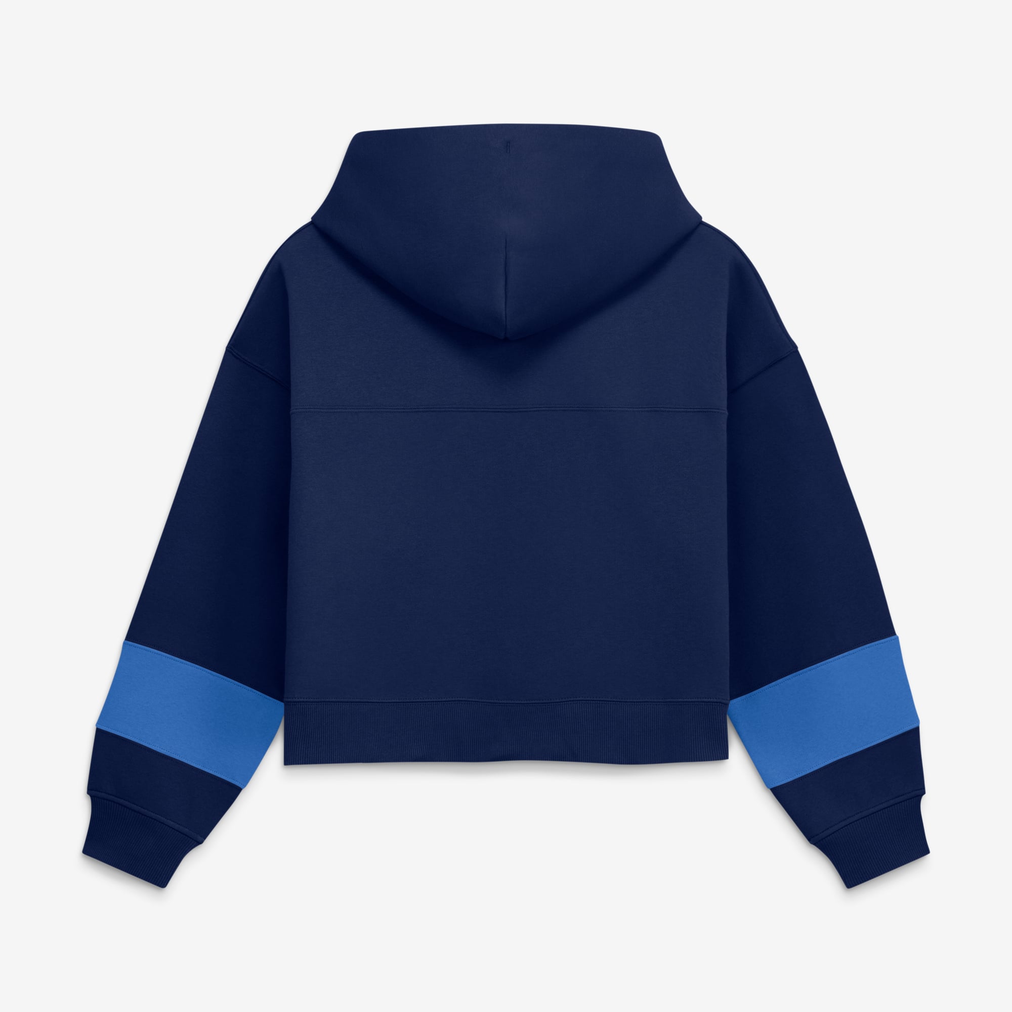 Women's Fanatics  Oklahoma City Thunder Navy Beat Records Cropped Fleece Hoodie