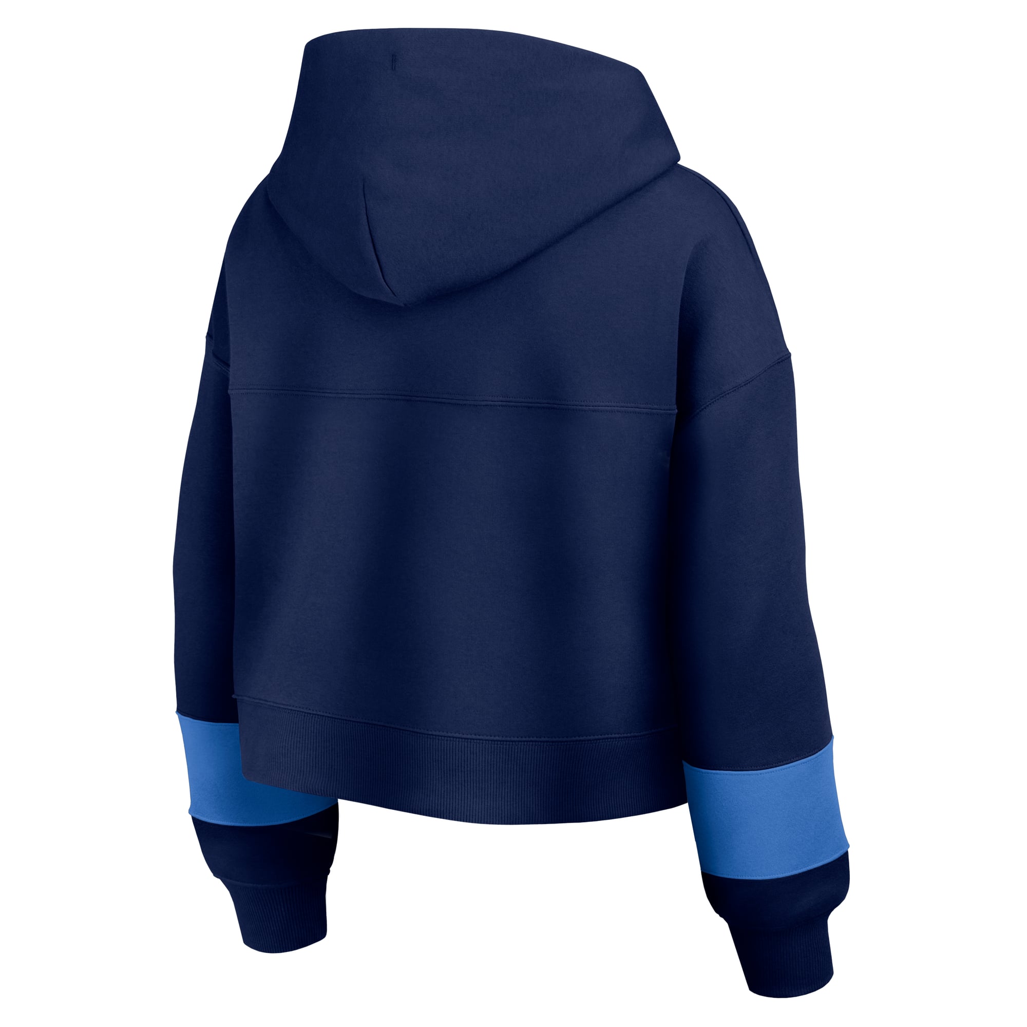 Women's Fanatics  Oklahoma City Thunder Navy Beat Records Cropped Fleece Hoodie