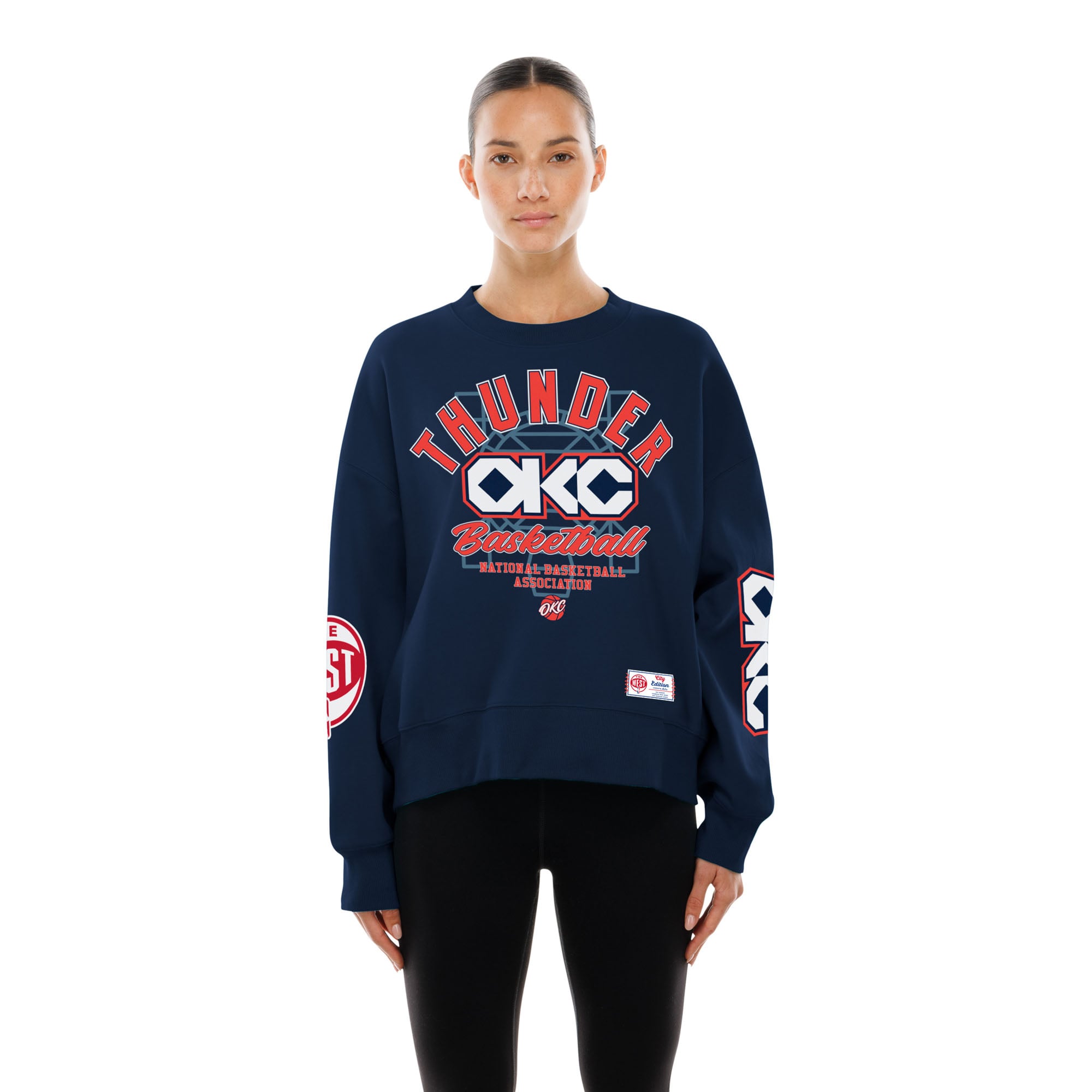Women's New Era Blue Oklahoma City Thunder 2025/26 Edition Sweatshirt