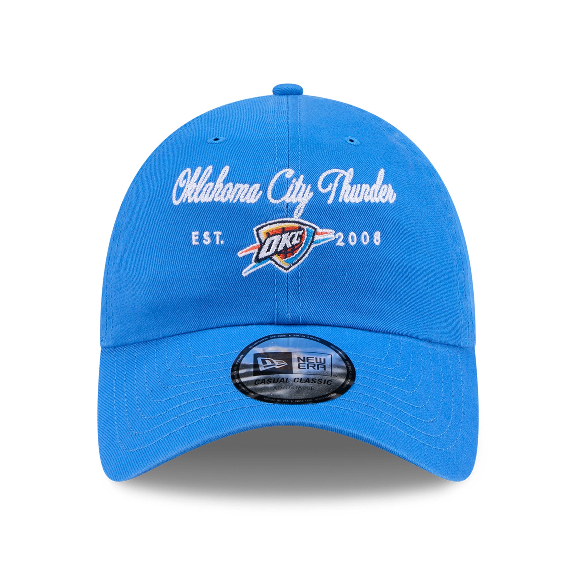 Women's New Era Blue Oklahoma City Thunder Script Casual Classic Adjustable Hat