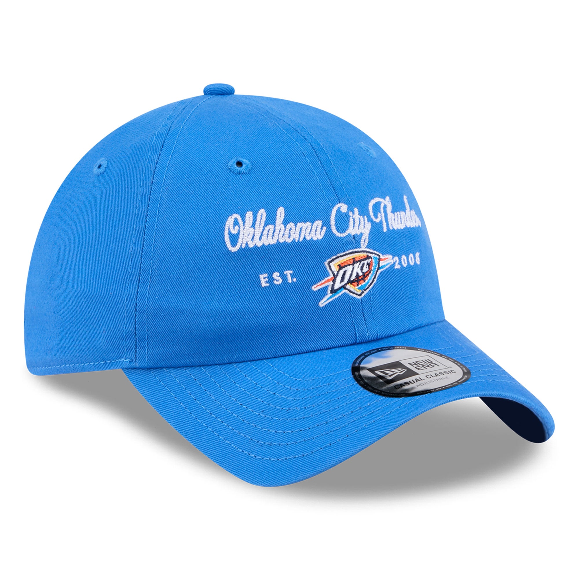 Women's New Era Blue Oklahoma City Thunder Script Casual Classic Adjustable Hat