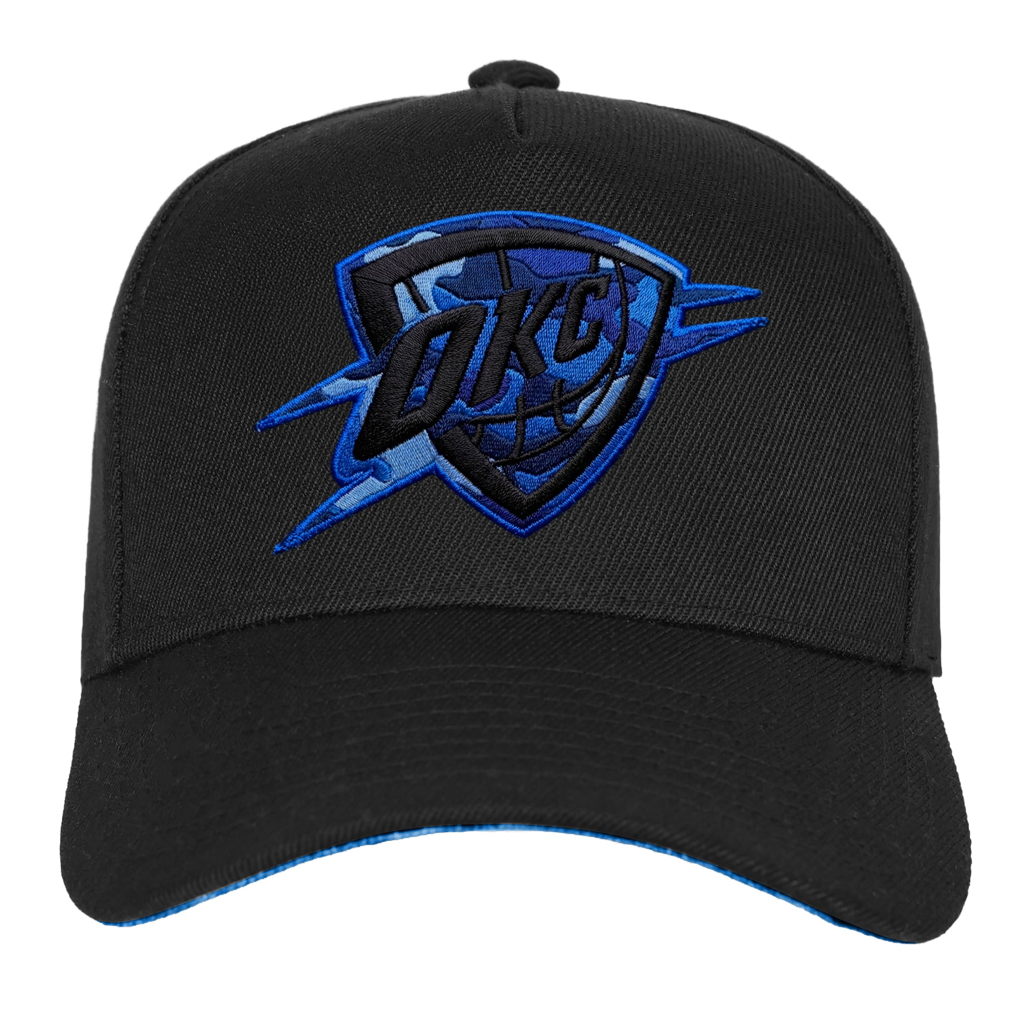 Youth Mitchell & Ness Black Oklahoma City Thunder 404 Club Camo Pro Pinch Snapback Hat