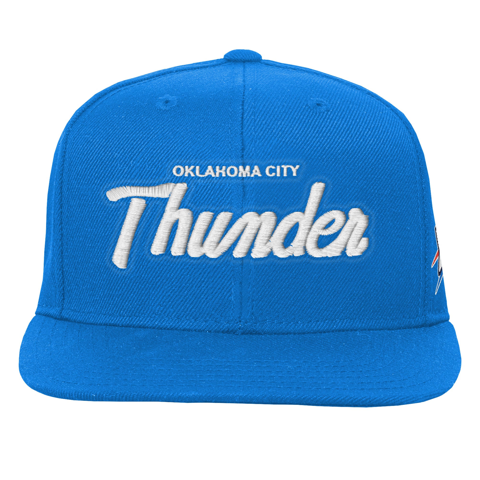 Youth Mitchell & Ness Blue Oklahoma City Thunder Head Coach Flat Brim Snapback Hat
