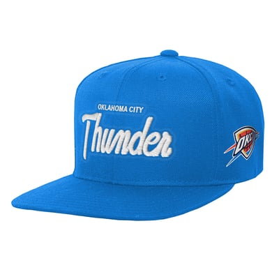 Oklahoma City Thunder Mitchell & Ness Youth Head Coach Flat Brim Snapback Hat - Blue
