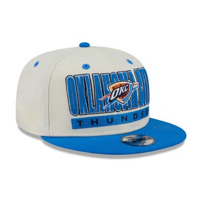 Oklahoma City Thunder New Era Youth Classic 9FIFTY Snapback Hat - Cream/Blue