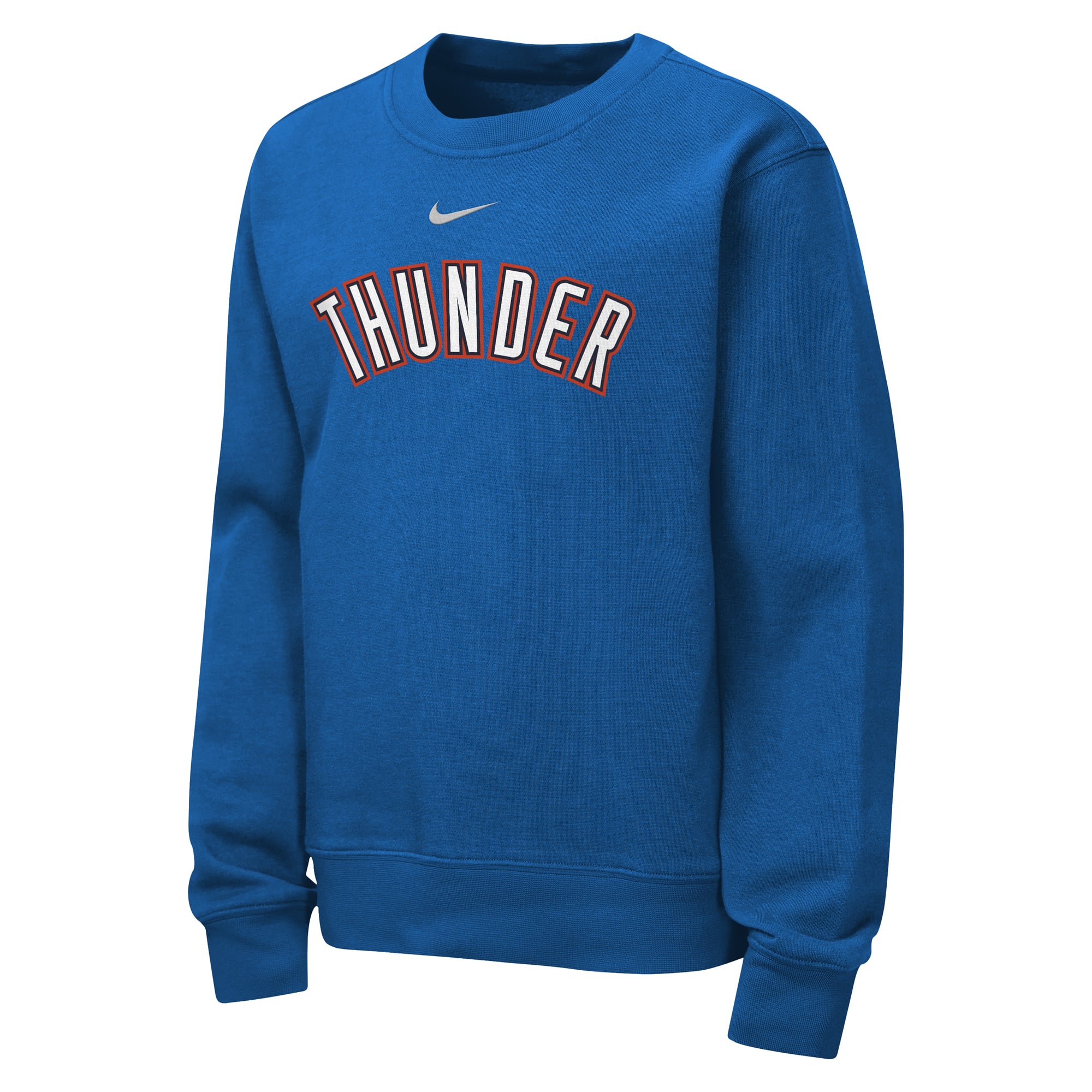 Sweat-shirt à col rond Nike bleu Oklahoma City Thunder Essential Club pour jeunes