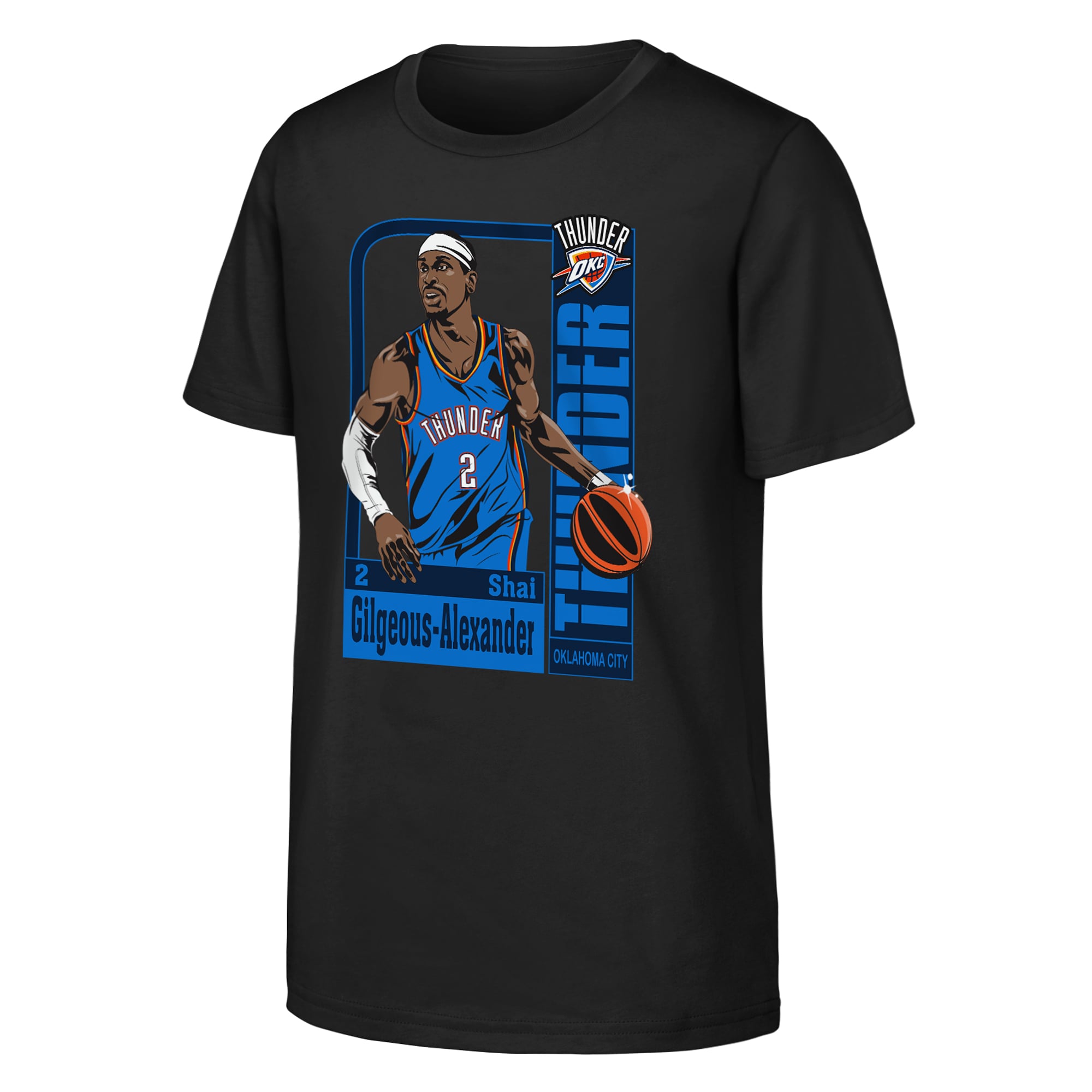 T-shirt Youth Outerstuff Shai Gilgeous-Alexander Black Oklahoma City Thunder Calling Card