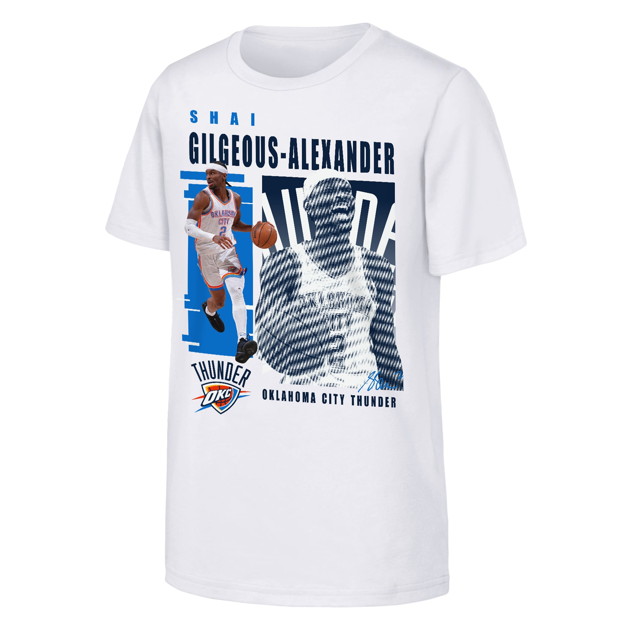Youth Outerstuff Shai Gilgeous-Alexander White Oklahoma City Thunder Highlights T-Shirt