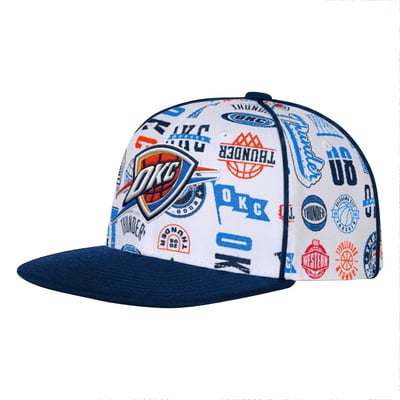 Oklahoma City Thunder Outerstuff Youth Piped Up Snapback Hat - White
