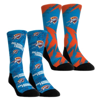  Oklahoma City Thunder Rock Em Youth Game Day 2-Pack Crew Socks - Blue