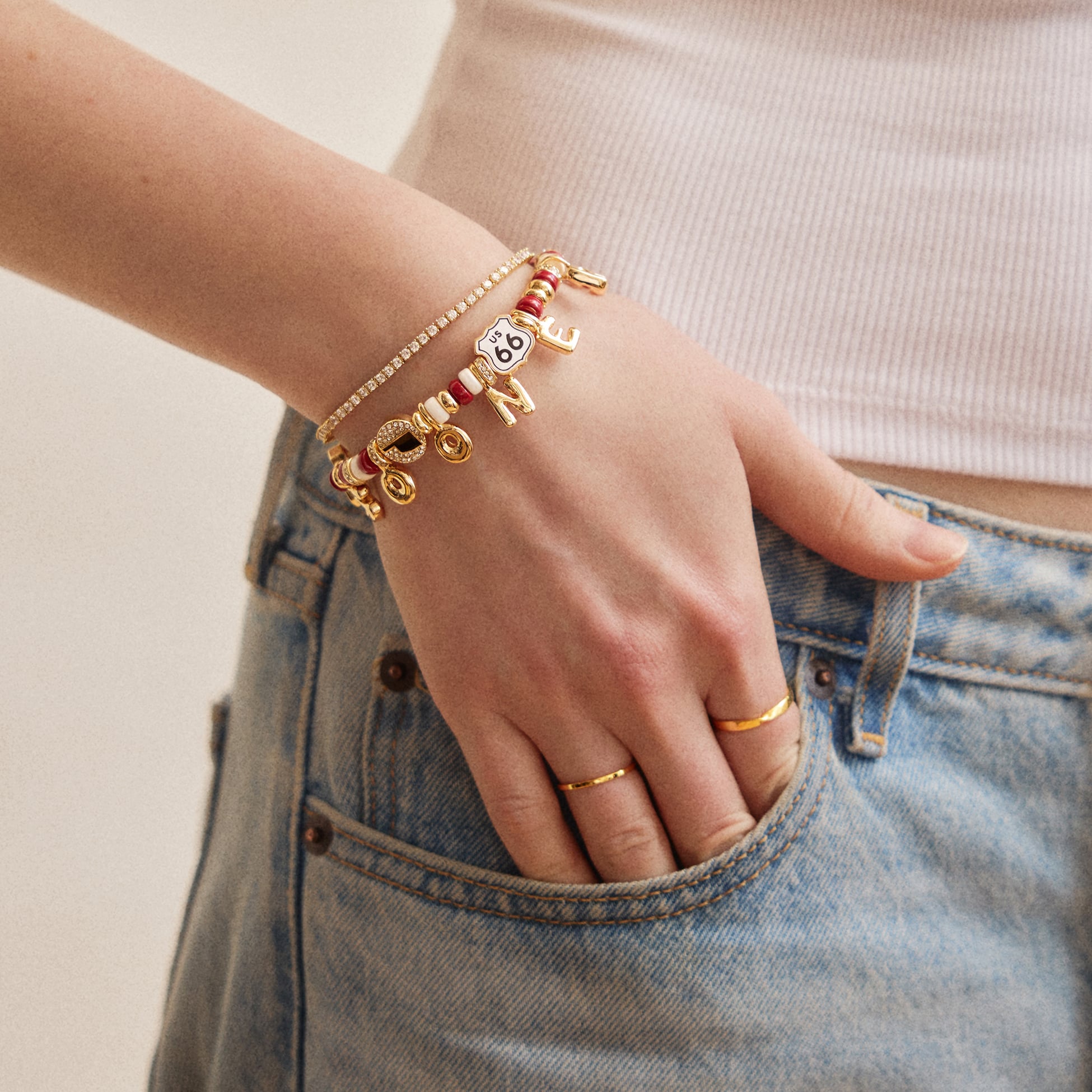 Bracelet BaubleBar à slogan et motif des Oklahoma Sooners
