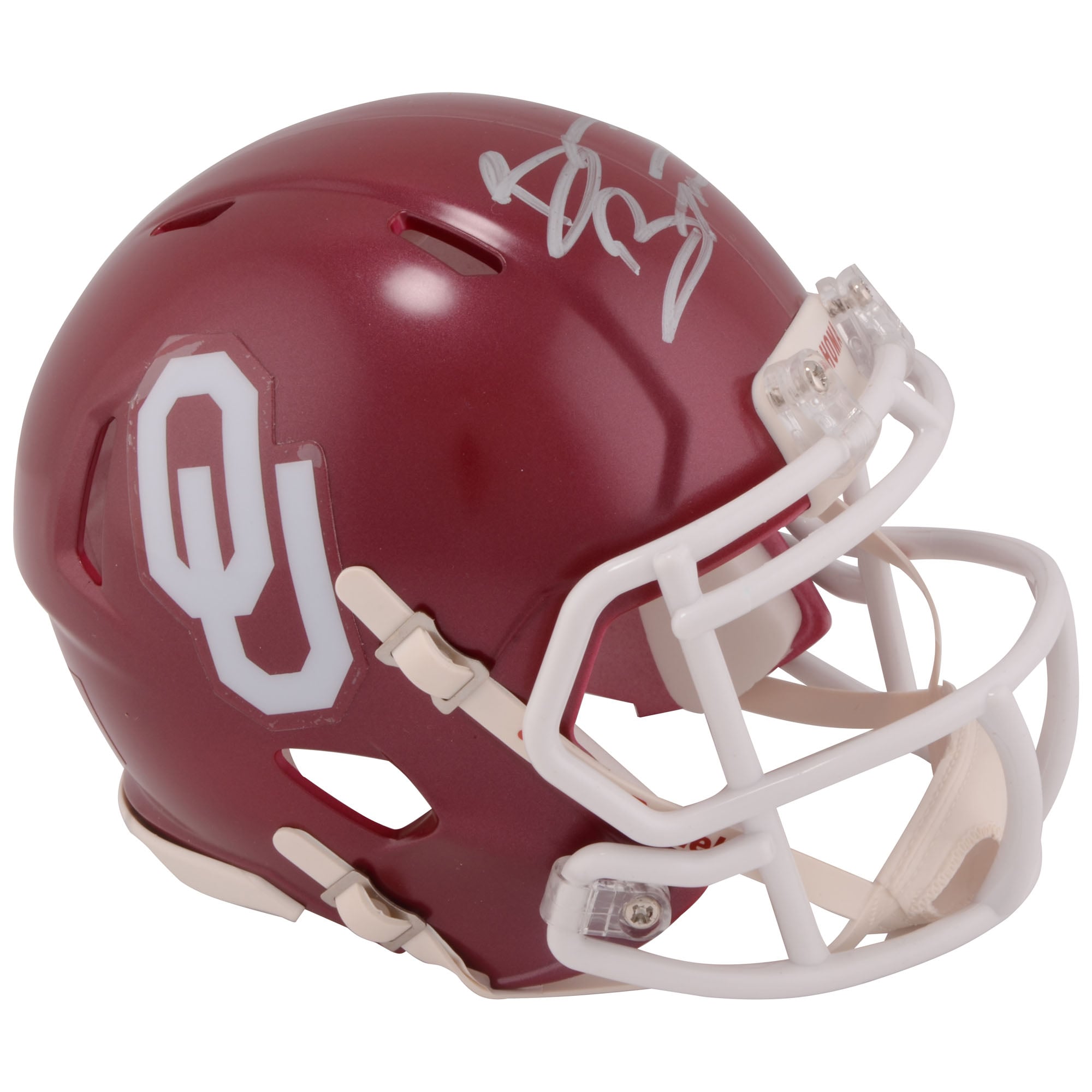 Mini casque Riddell autographié par Brian Bosworth (Oklahoma Sooners)