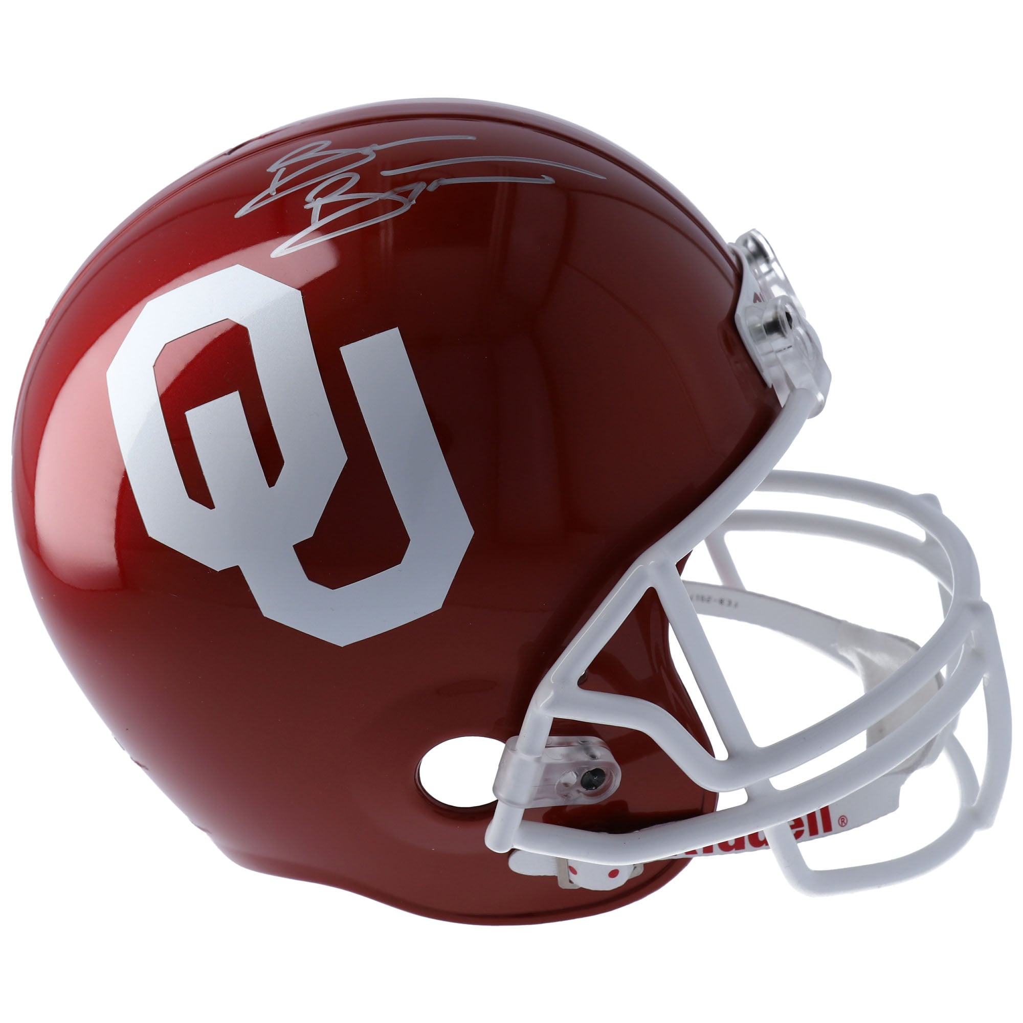 Casque réplique Riddell autographié par Brian Bosworth des Oklahoma Sooners