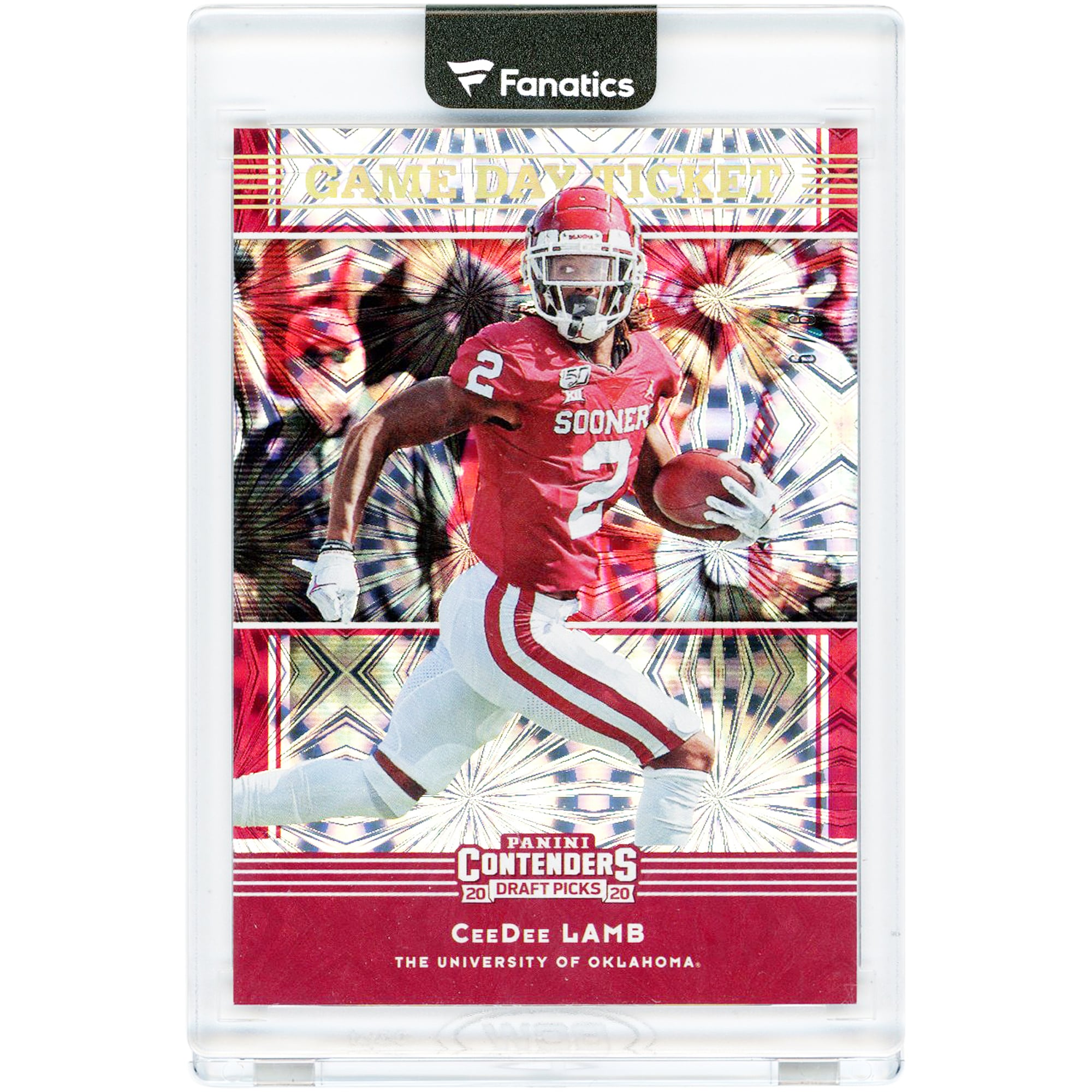 CeeDee Lamb Oklahoma Sooners 2020 Panini Contenders Draft Picks Touchdown Game Day Ticket #6 #6/6 Card