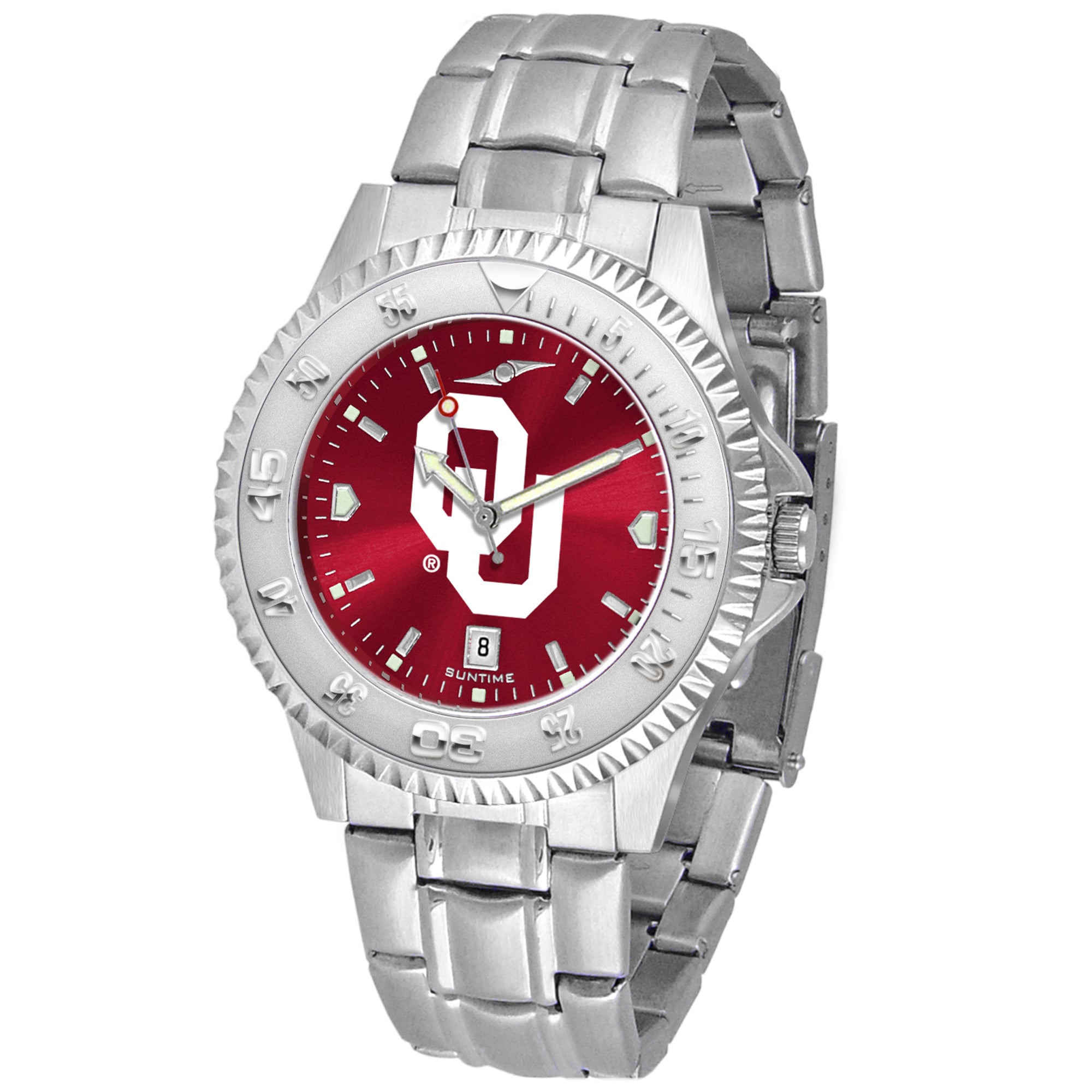 60’s FFA OKLAHOMA OWASSO Made in USA Crimson Oklahoma Sooners Competitor Steel AnoChrome Watch