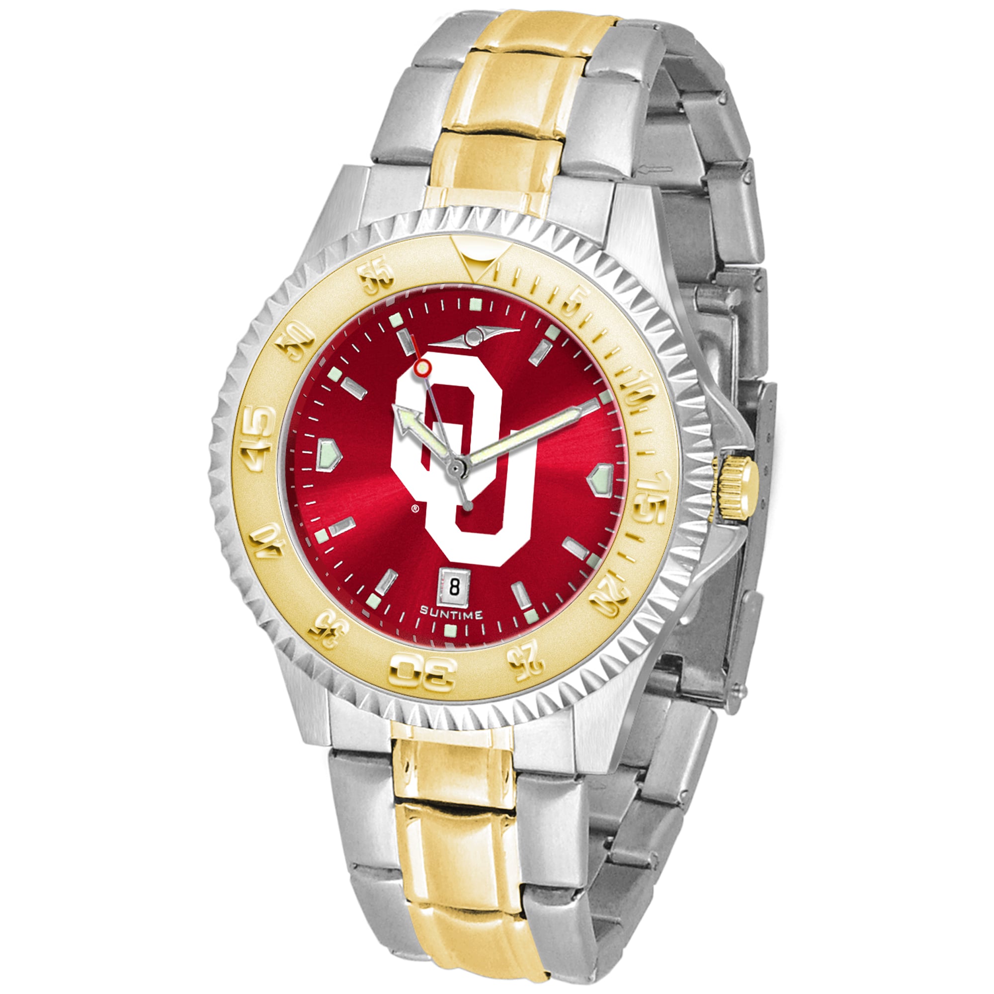 Crimson Oklahoma Sooners Competitor Two-Tone AnoChrome Watch
