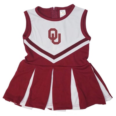  Oklahoma Sooners Girls Infant Crimson Cheer Jumper