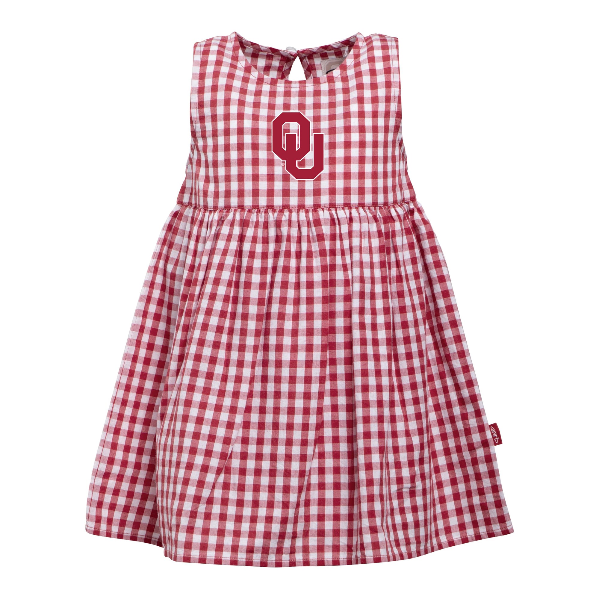 Girls Infant Garb Crimson Oklahoma Sooners Loren Gingham Dress