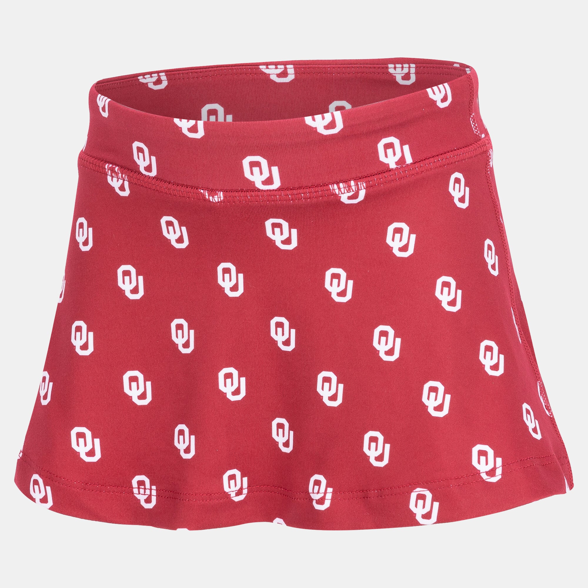 Girls Toddler ZooZatz Crimson Oklahoma Sooners All-Over Print Tennis Skort