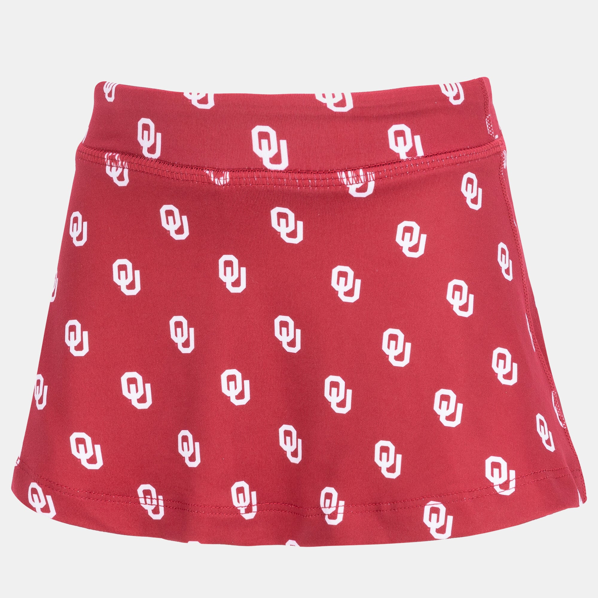 Girls Toddler ZooZatz Crimson Oklahoma Sooners All-Over Print Tennis Skort
