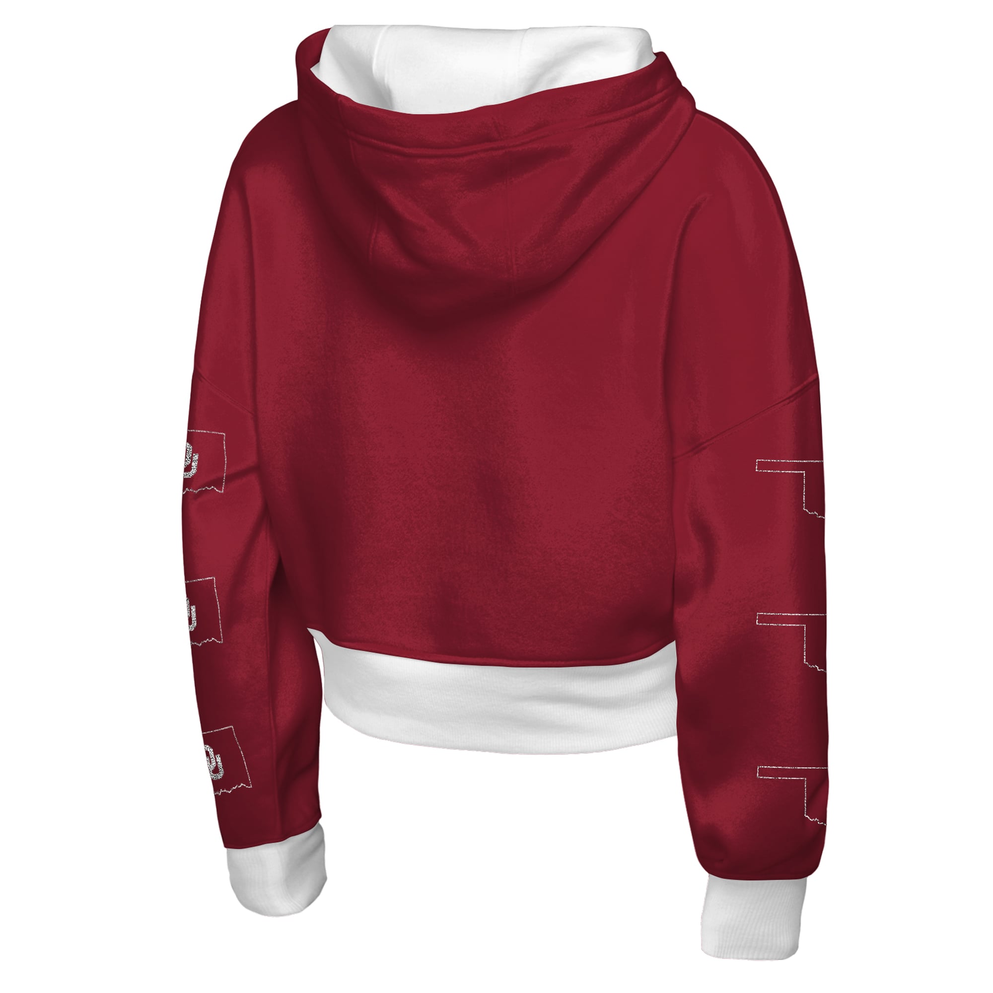 Girls Youth Outerstuff Crimson Oklahoma Sooners Fair Catch Poly Fleece Hoodie