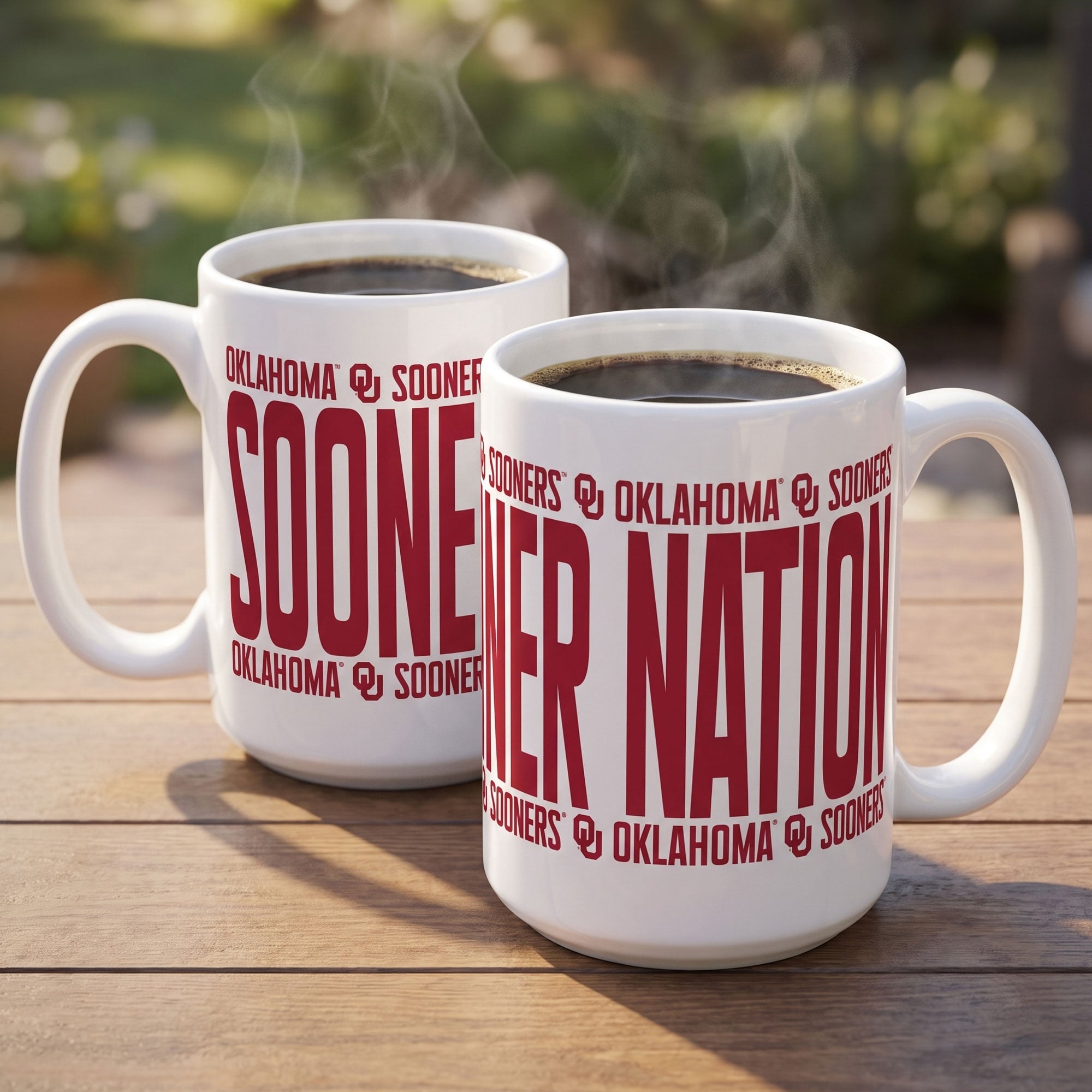 Indigo Falls Oklahoma Sooners Elevated Mug - Set of 2