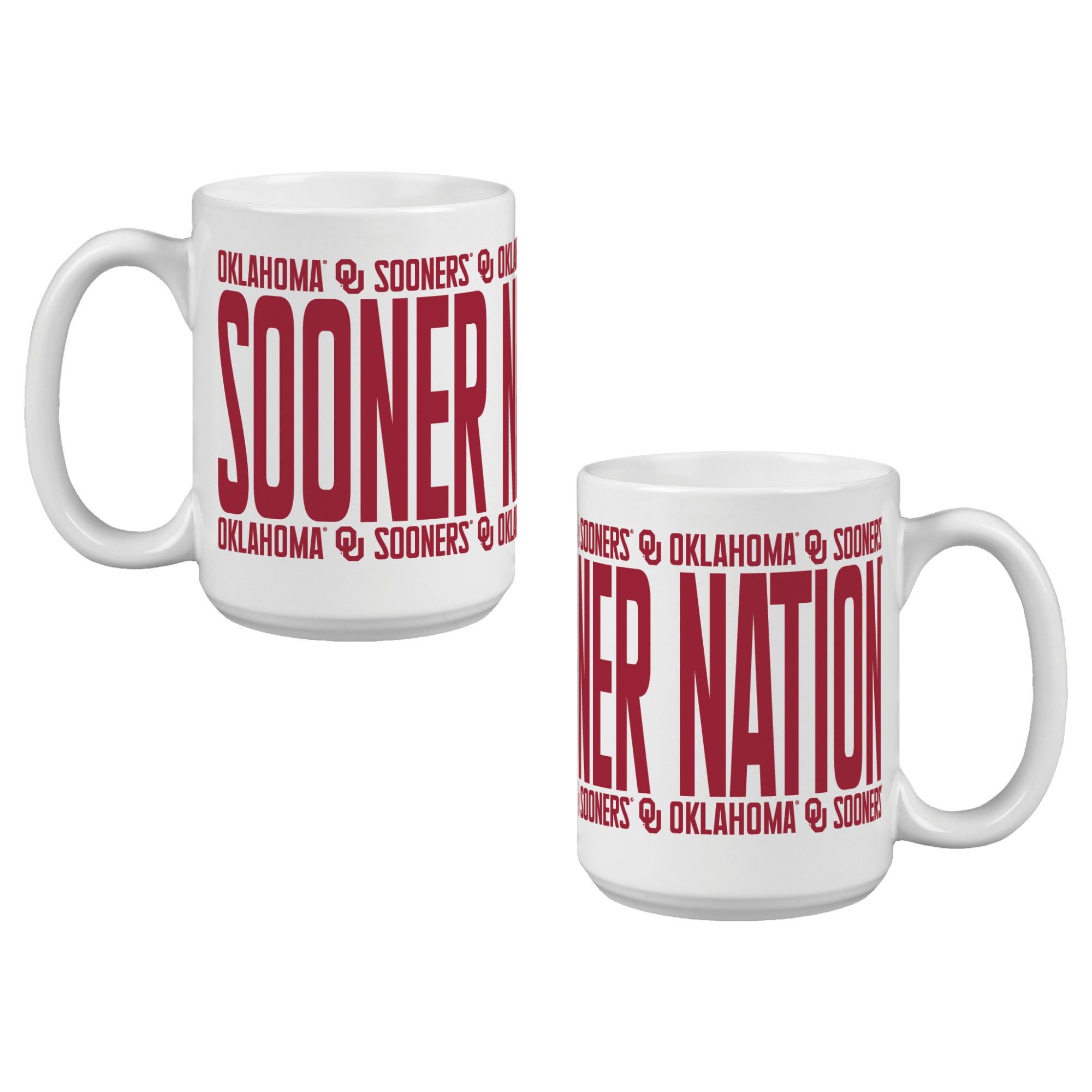 Indigo Falls Oklahoma Sooners Elevated Mug - Set of 2