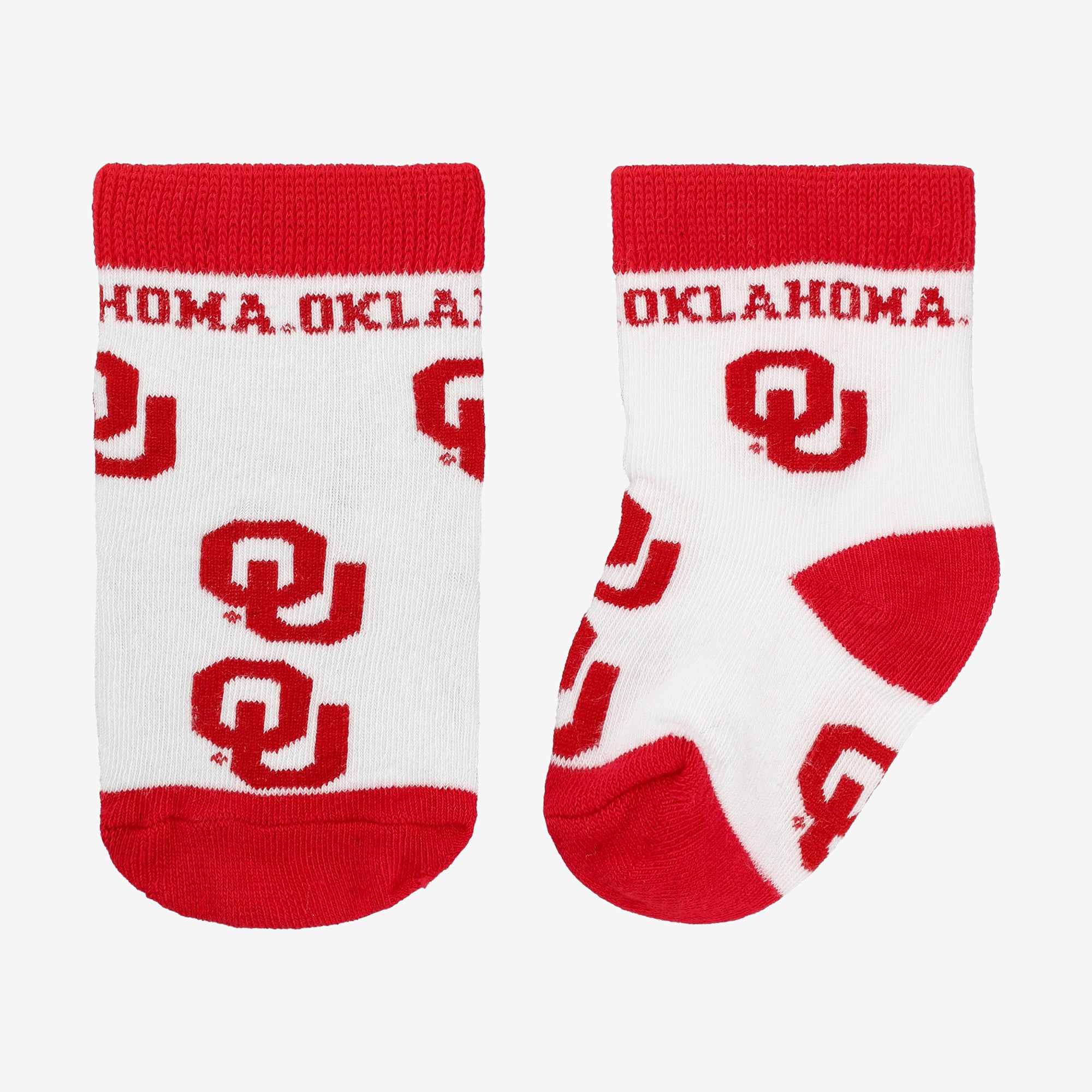 Chaussettes Baby Starter blanches à imprimé intégral Oklahoma Sooners