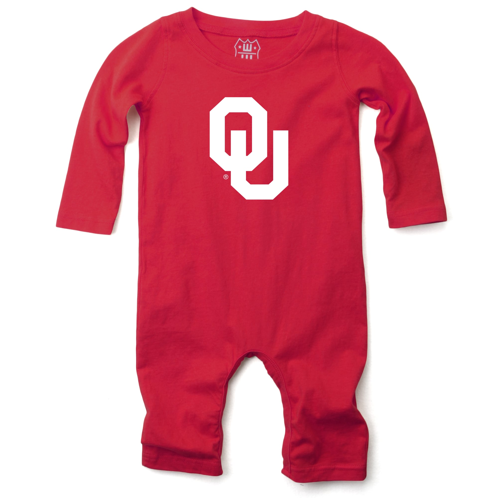 Infant Wes & Willy Crimson Oklahoma Sooners Long Sleeve Romper