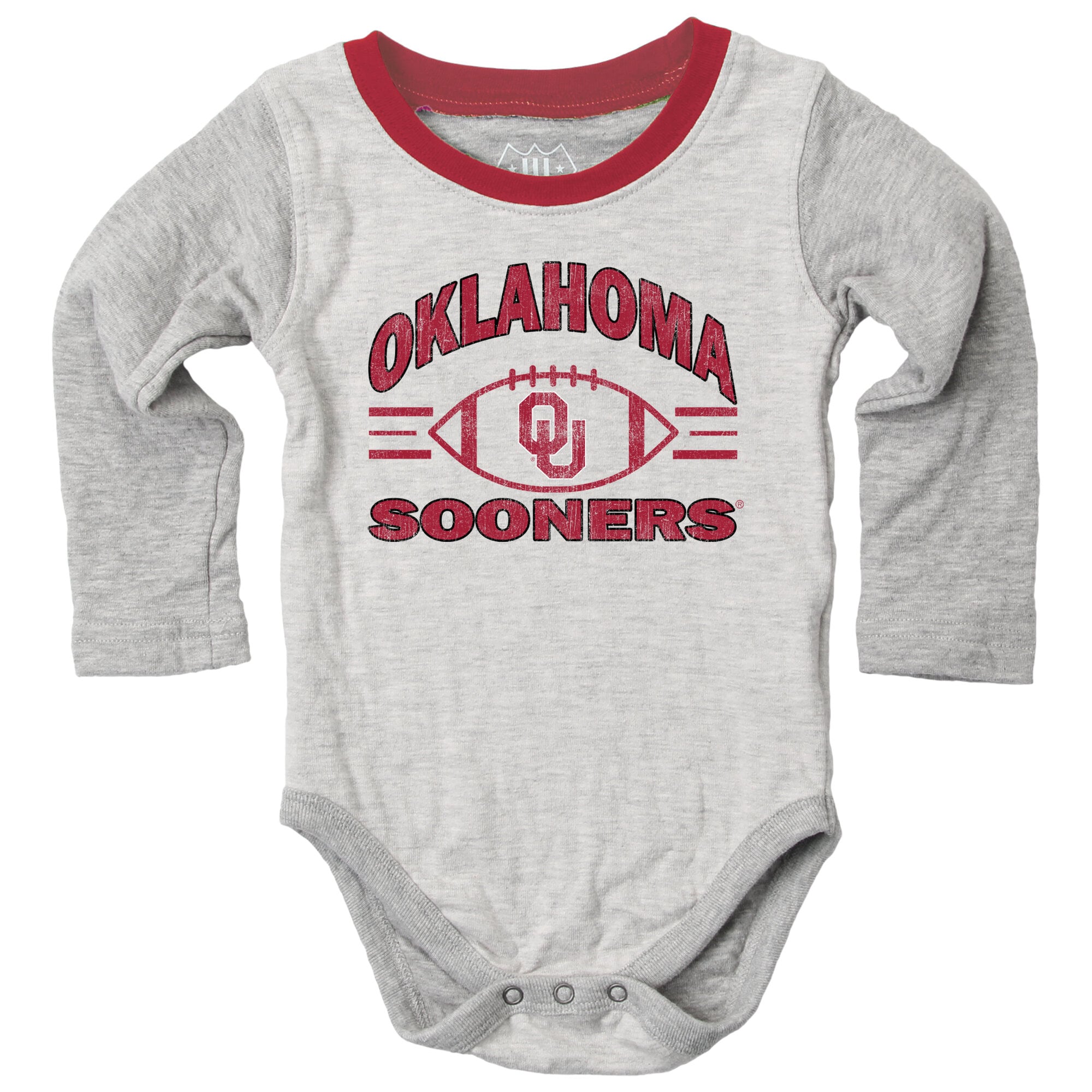Infant Wes & Willy Heather Gray Oklahoma Sooners Jie Hopper Set